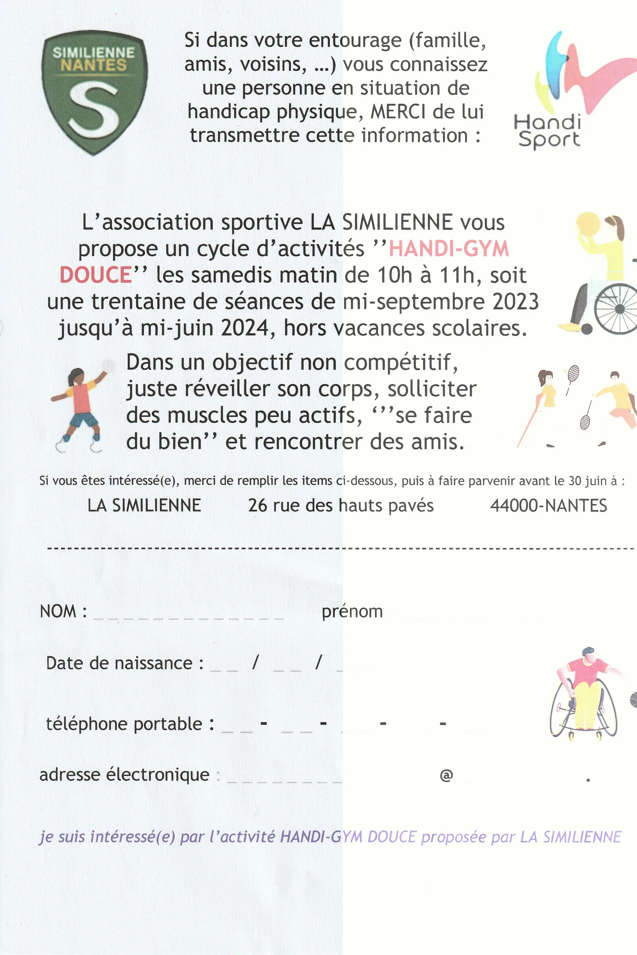 Association Sportive et Culturelle La SIMILIENNE de NANTES