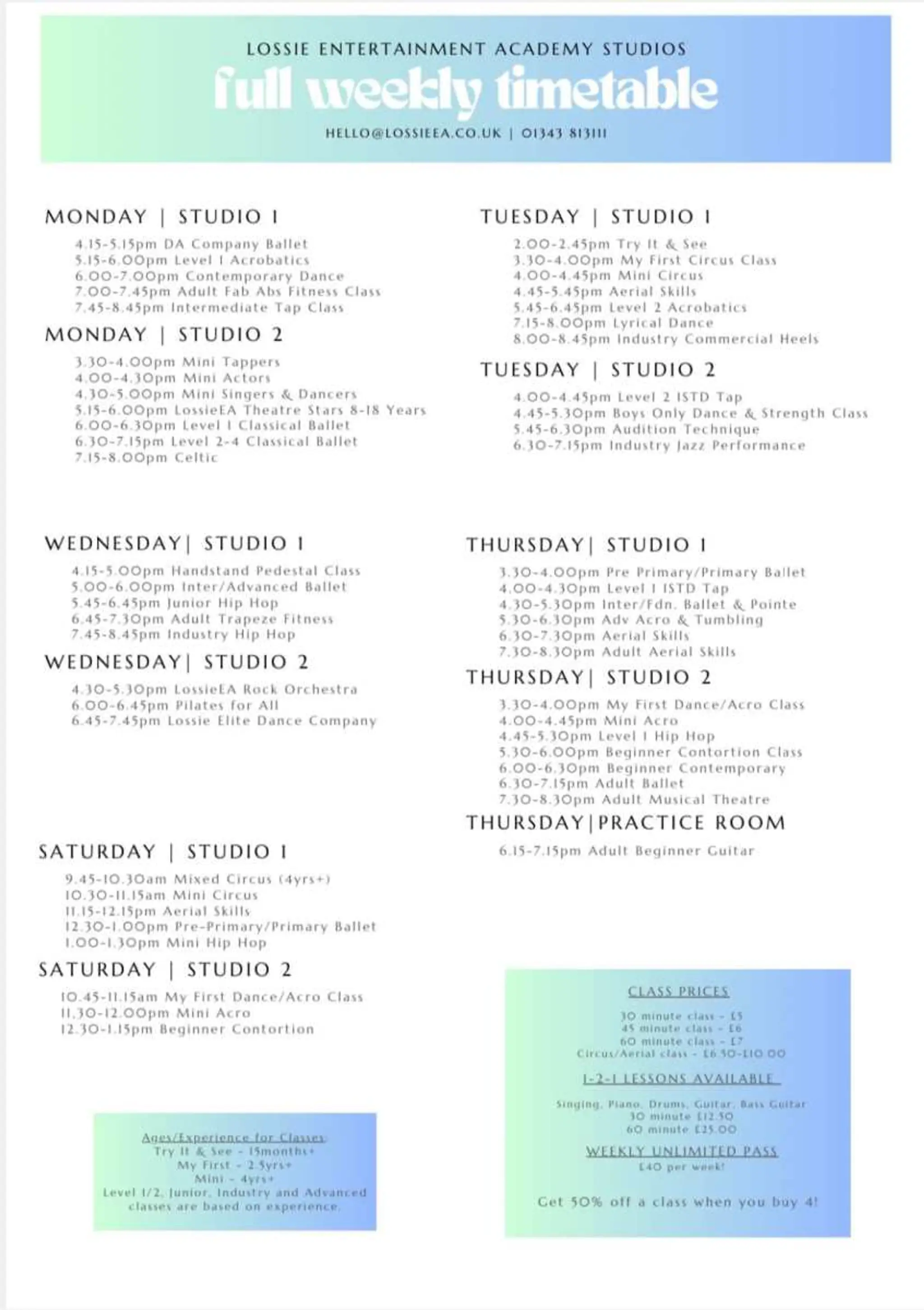 Lossie Entertainment Academy