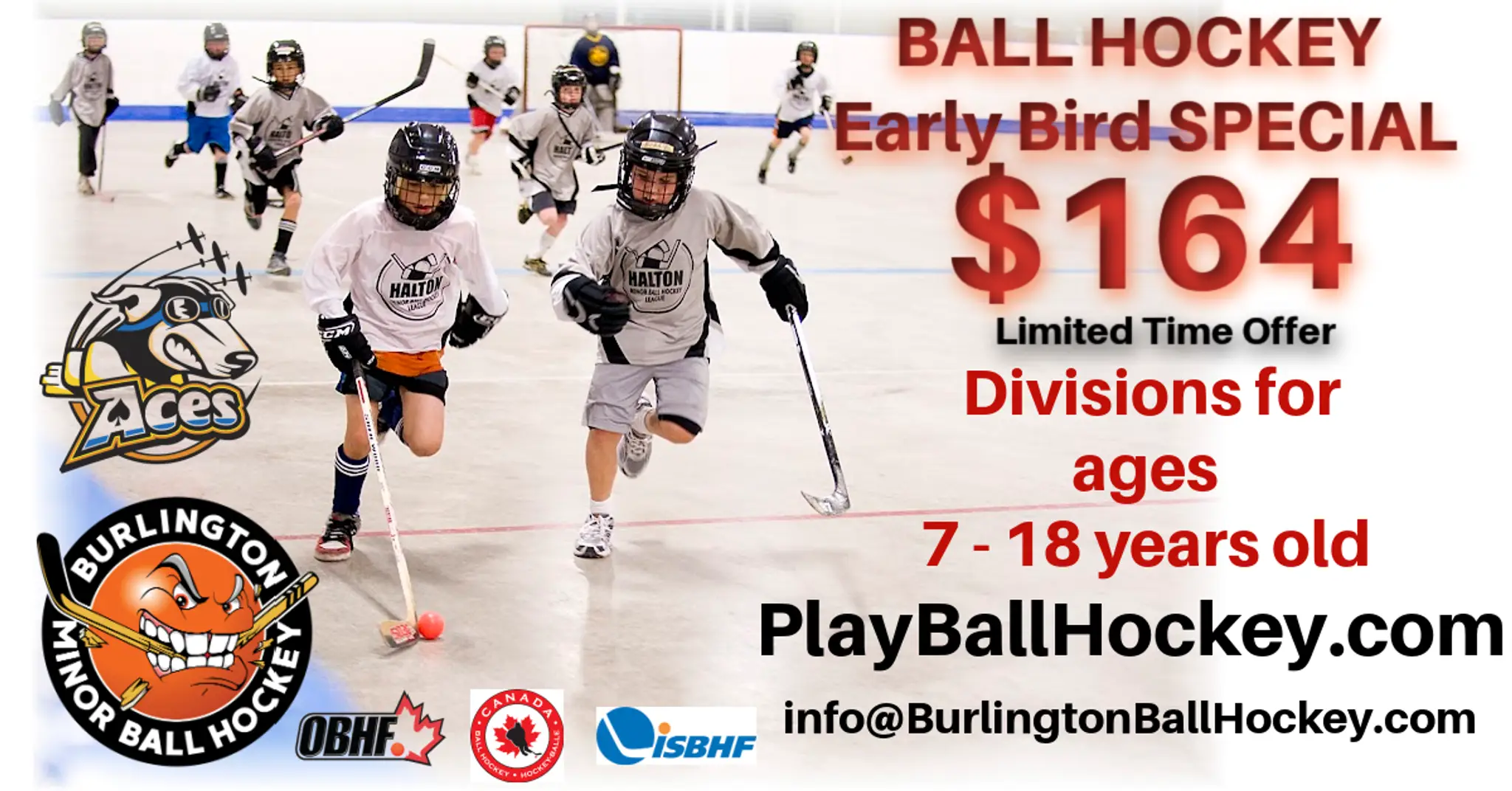 (Burlington) Halton Minor Ball Hockey League and the BMBHL ACES