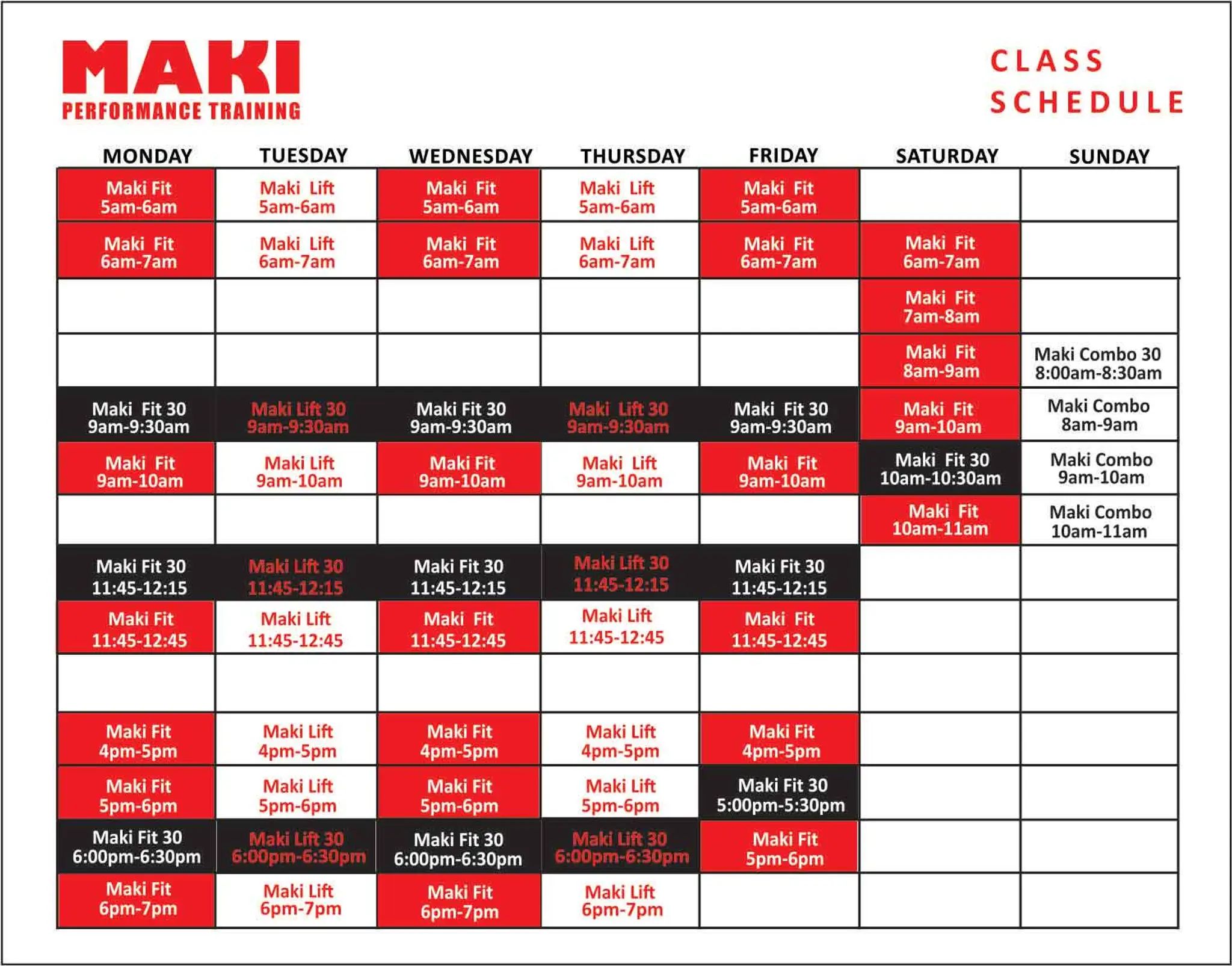 Maki Performance Training
