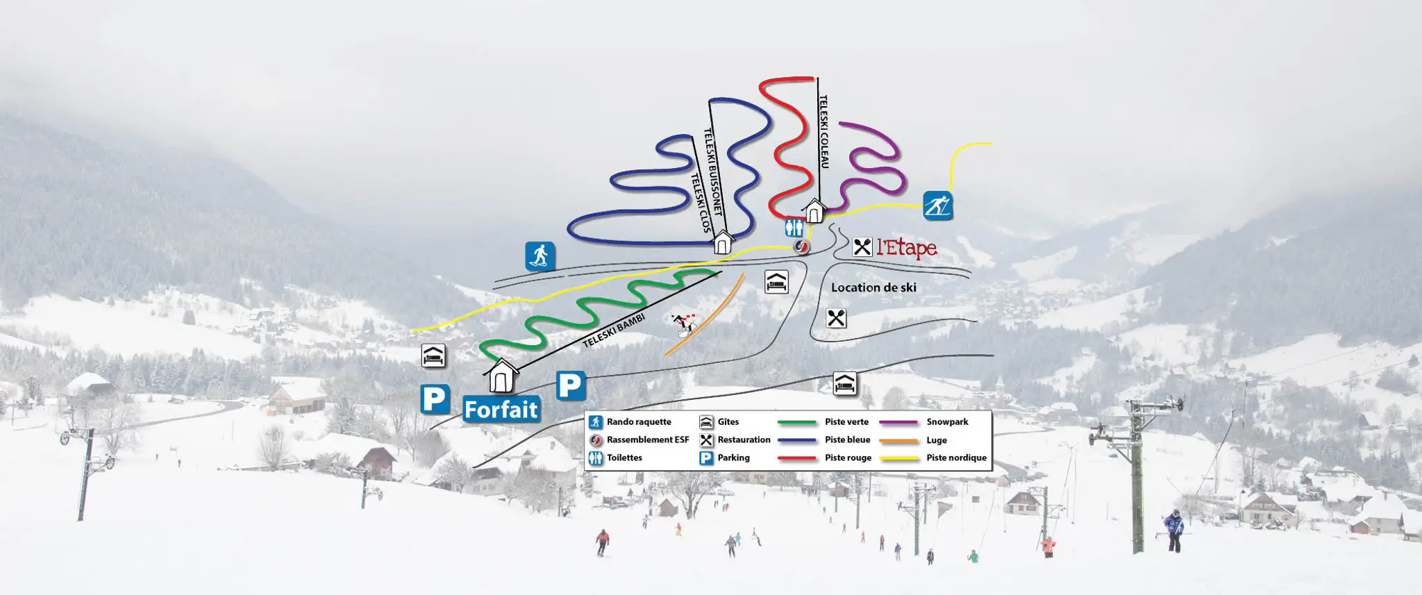 Alpine ski resort of St Hugues The Equals