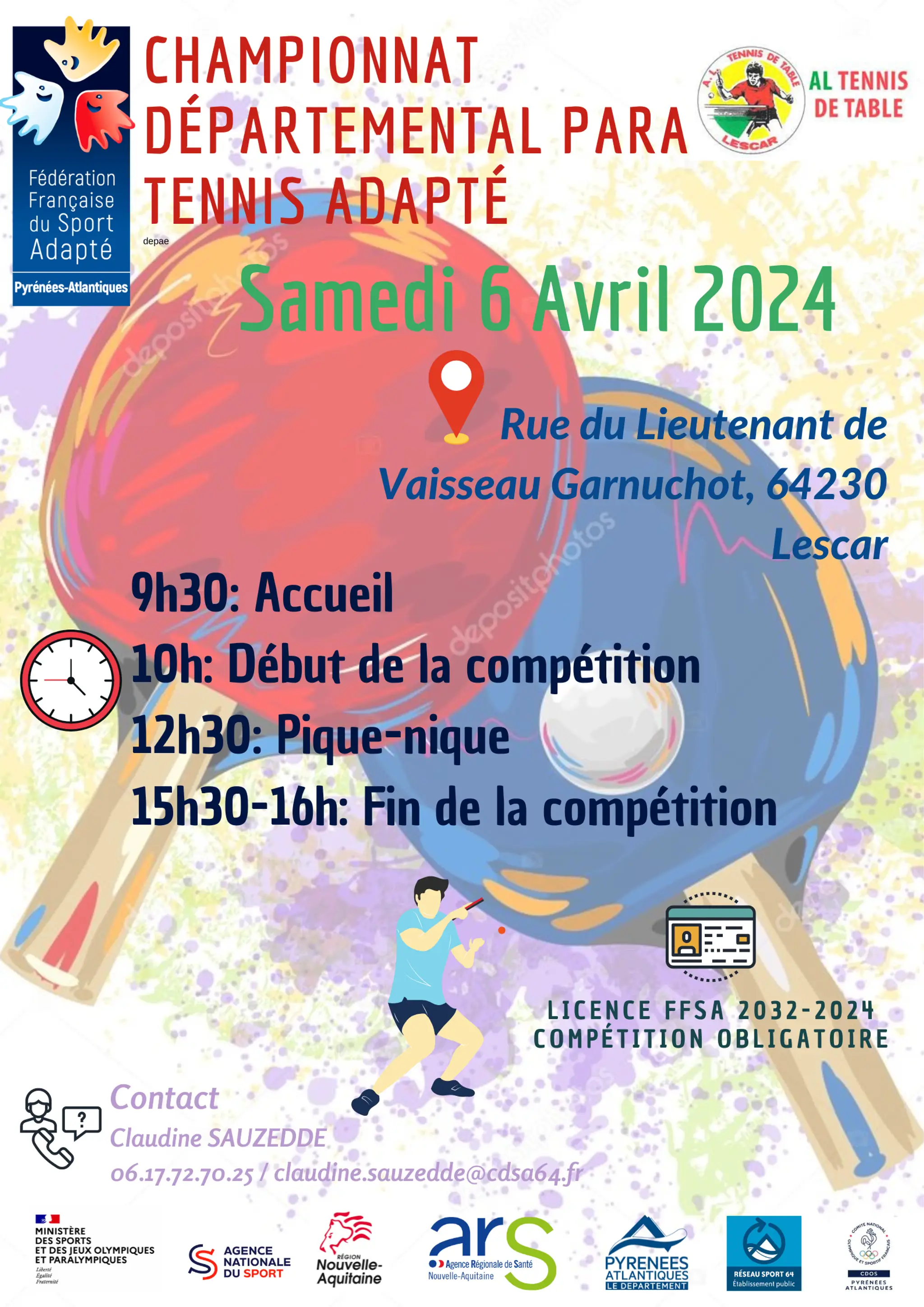 Comité Départemental de tennis de table des Pyrénées Atlantiques