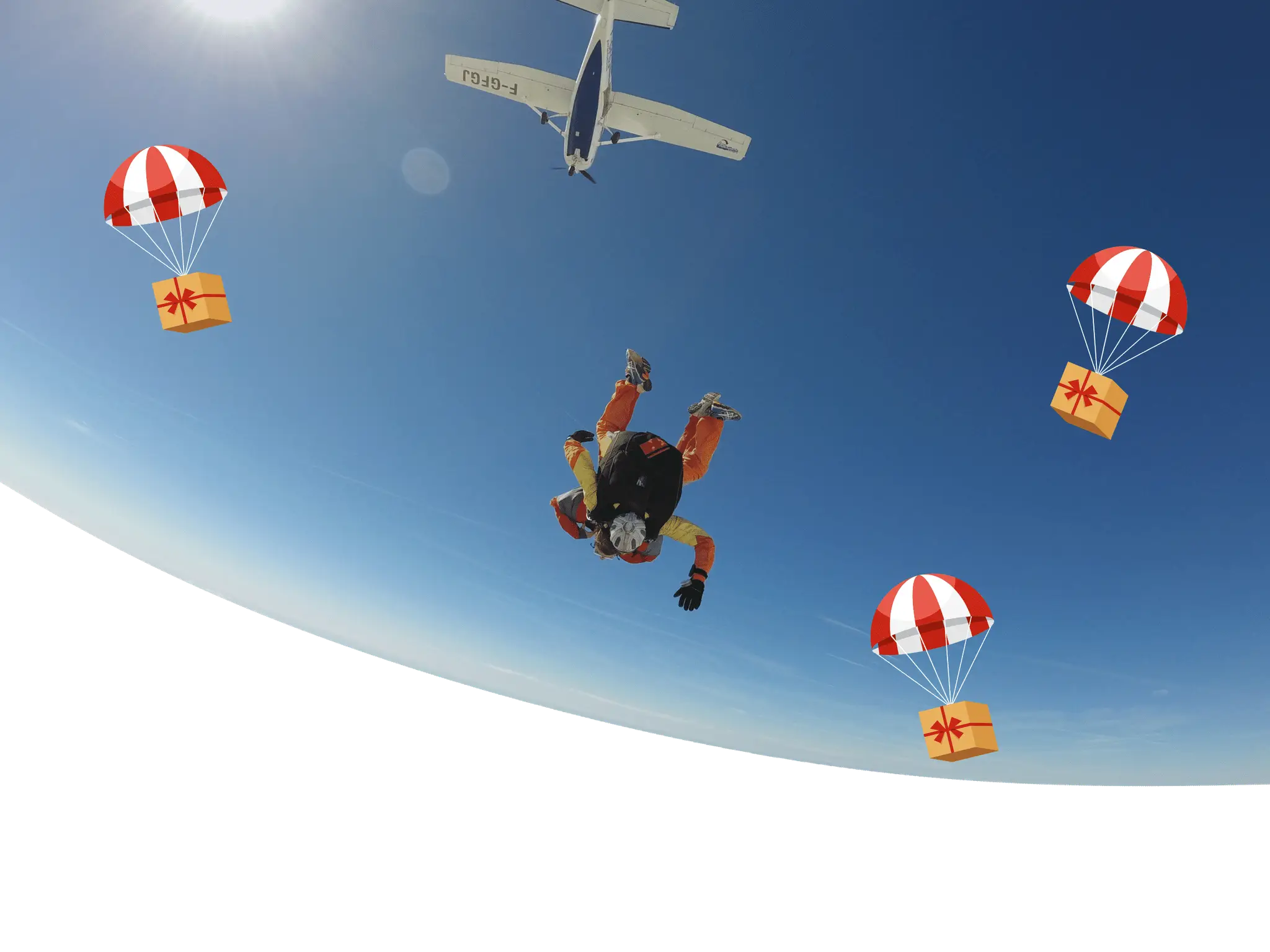 Saut en parachute proche de Caen