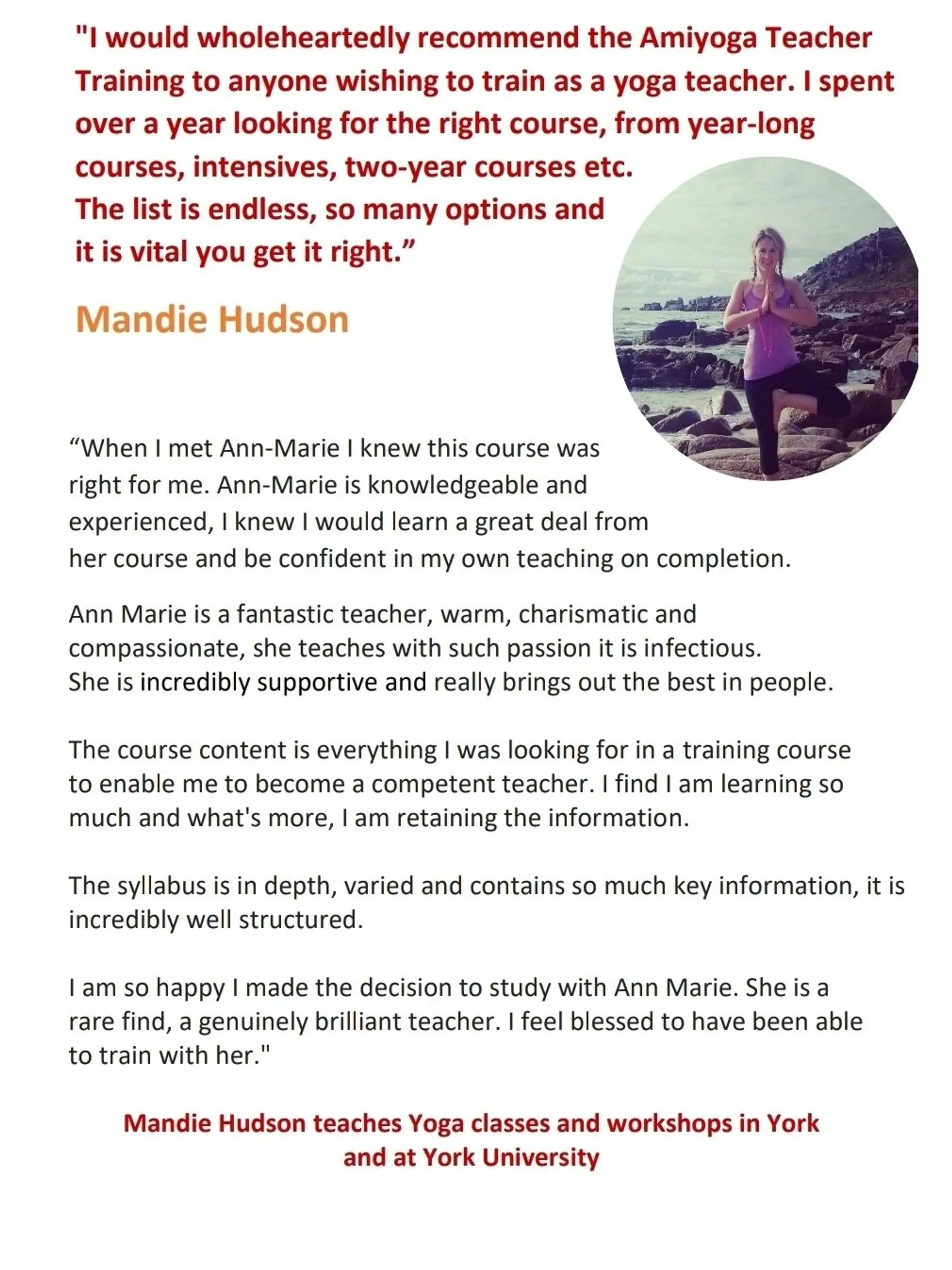 Yoga with Ann-marie Mainprize in Brough