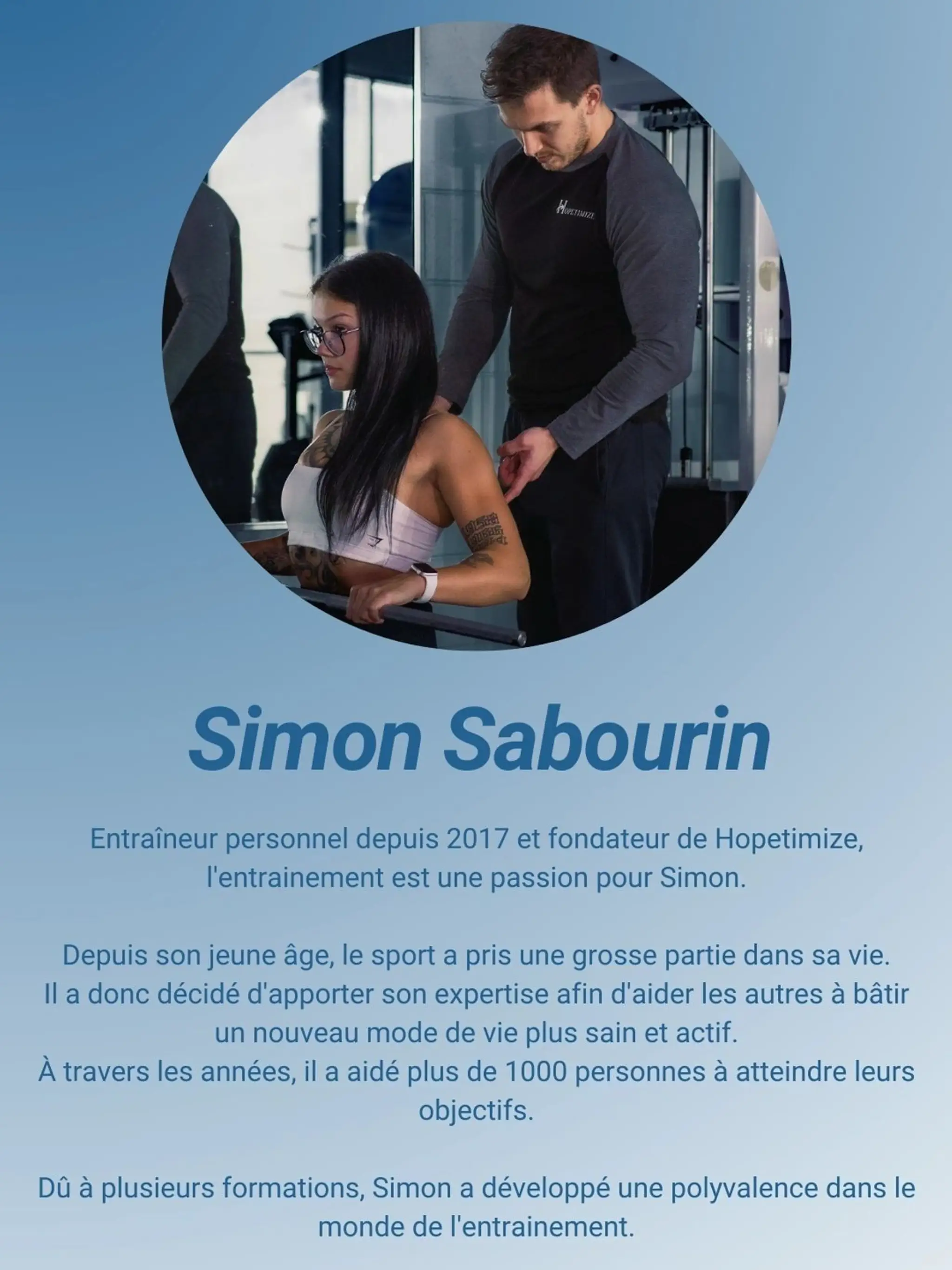 Entraneur Simon Sabourin