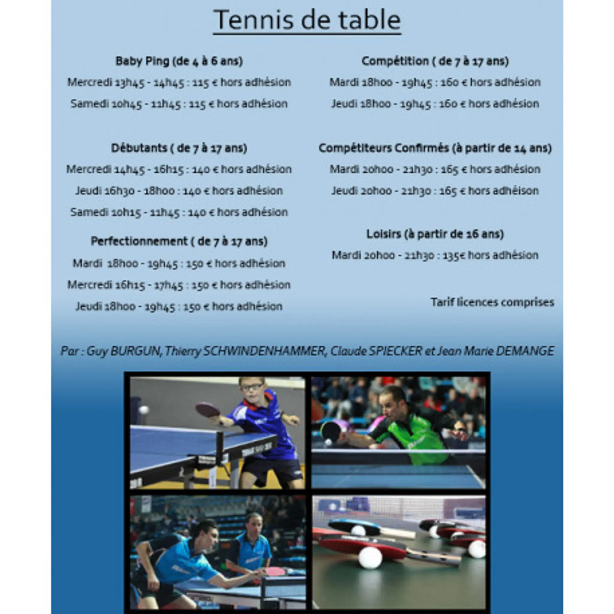Club de tennis de table de la MJC de Colmar