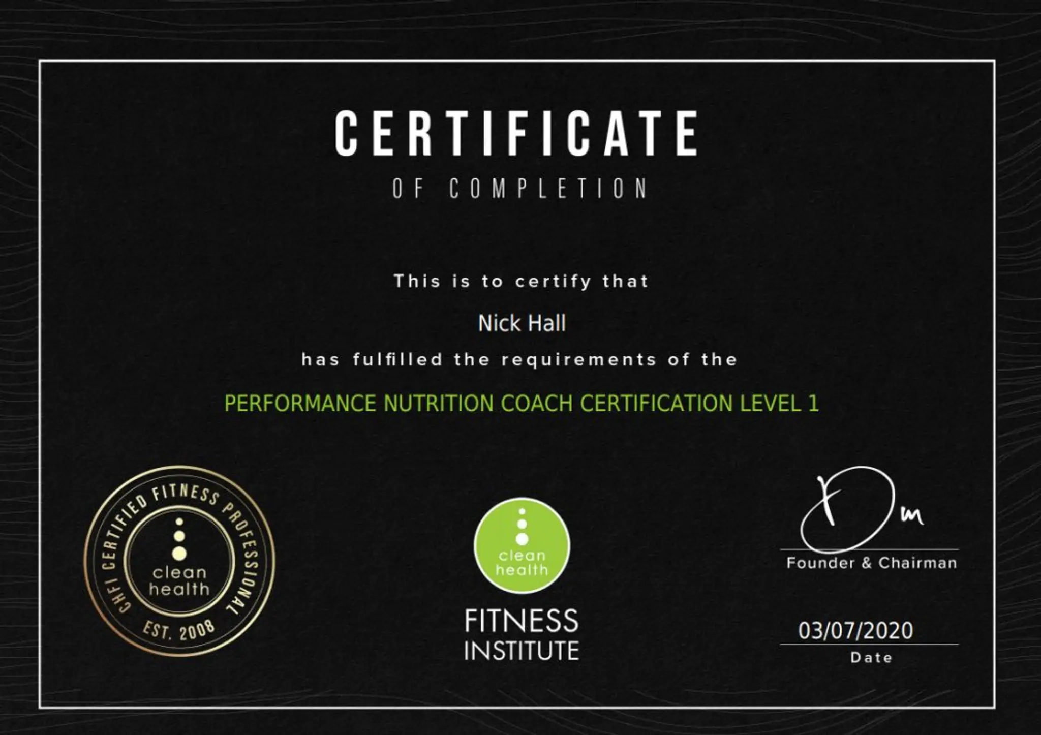 Nick Hall Body Transformations