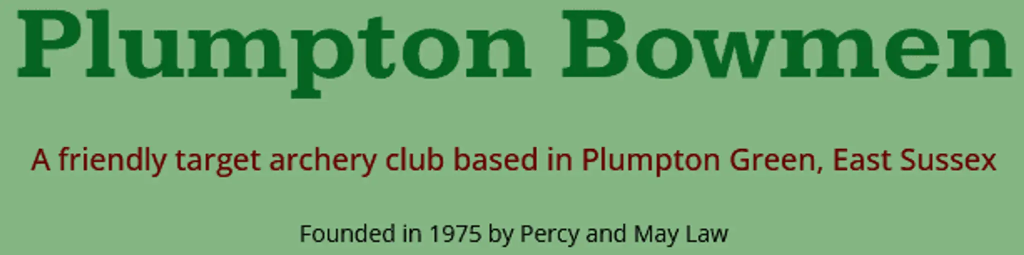 Archery GB: Plumpton Bowmen