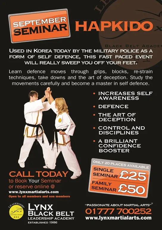 Seminar September Hapkido Self Defence