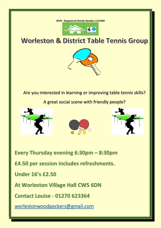 Worleston Table Tennis Group