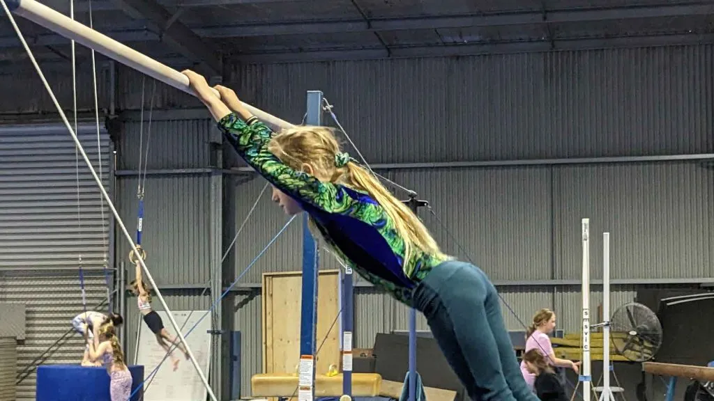 Men’s Gymnastics at Eureka Parallel bars