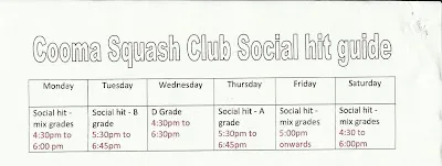 Cooma Squash Club Sponsorship