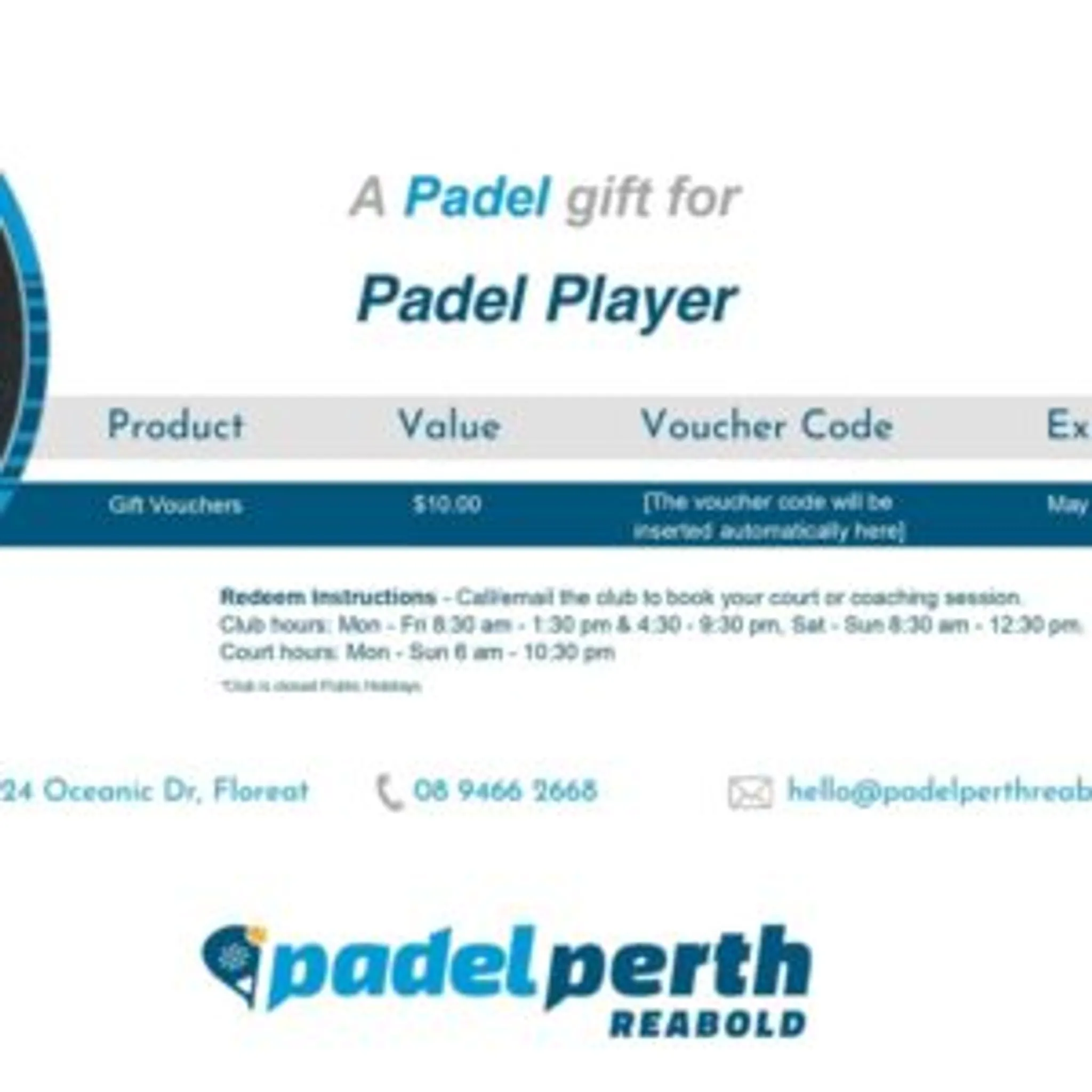 Padel Perth Reabold