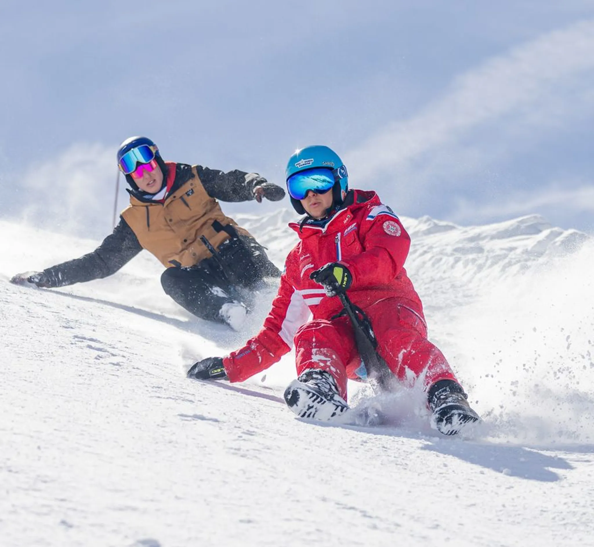 Cours de snowboard amateur à Val Cenis