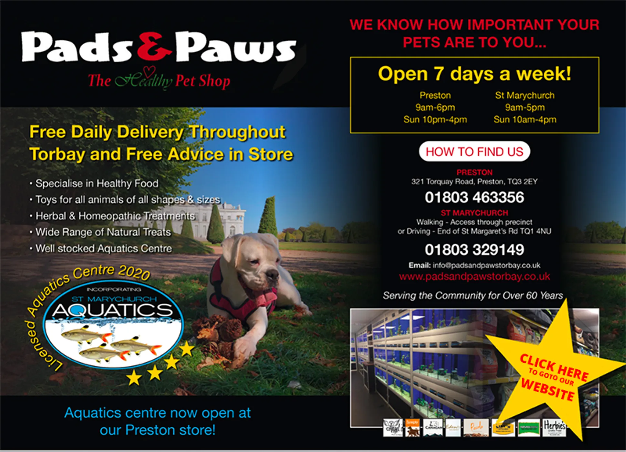 Pads and Paws St Marychurch Aquatics