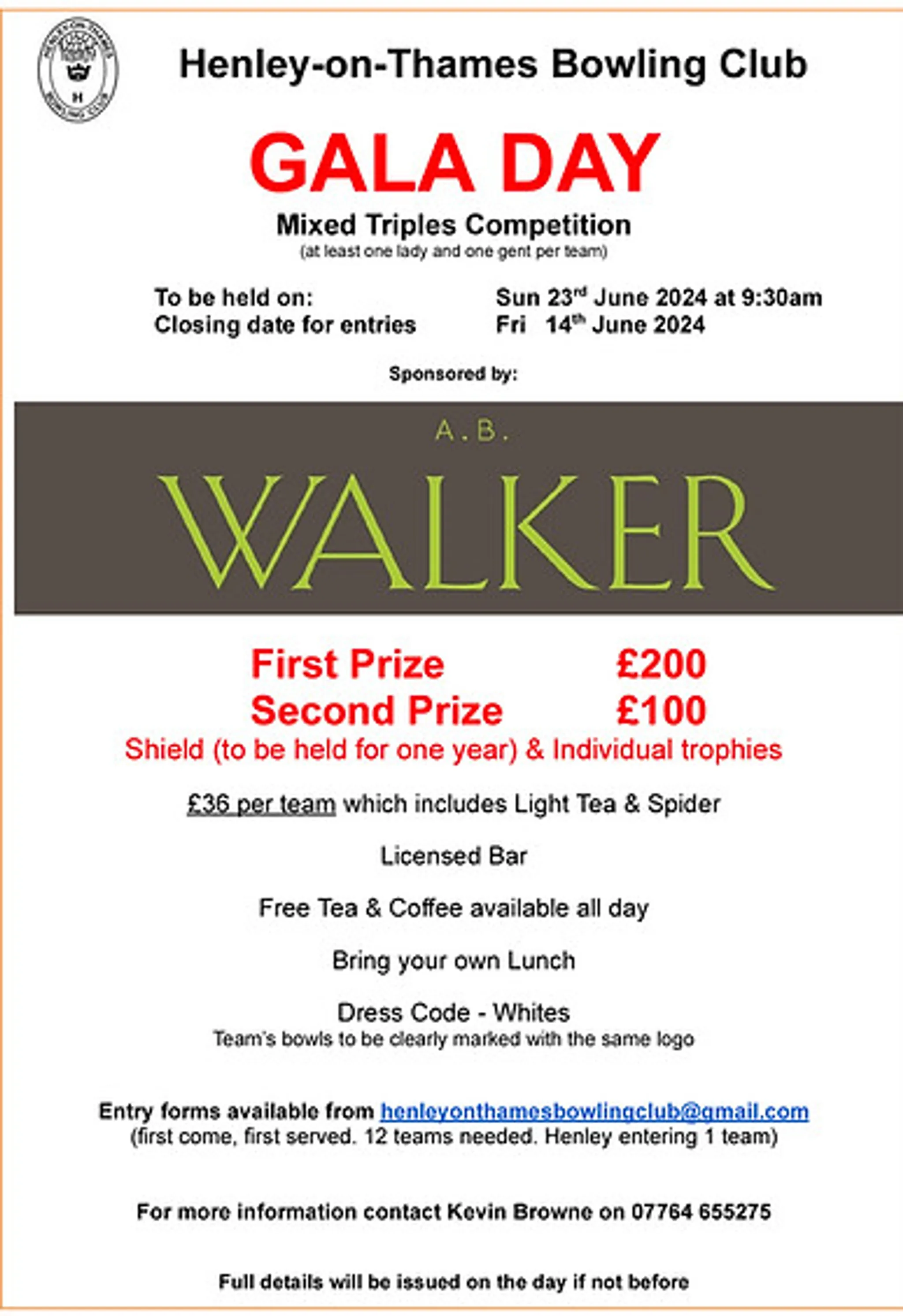 Henley-on-Thames Bowling Club Gala Day 2024