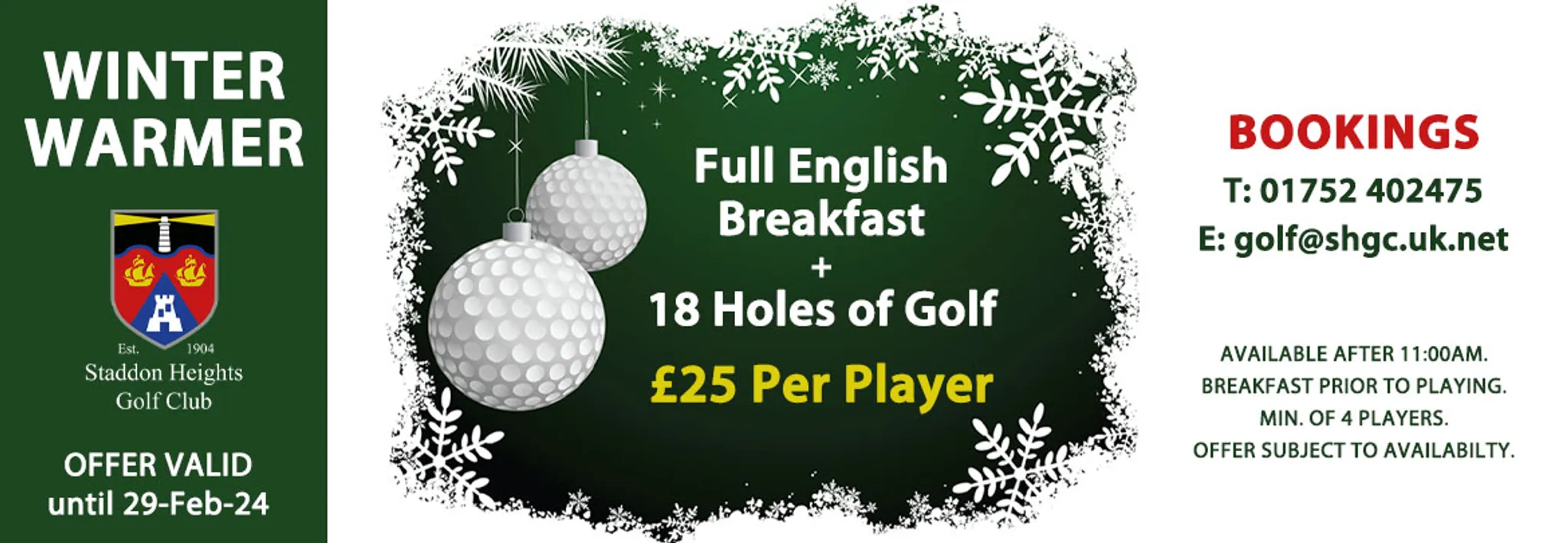 Men's Saturday 4BBB Stableford