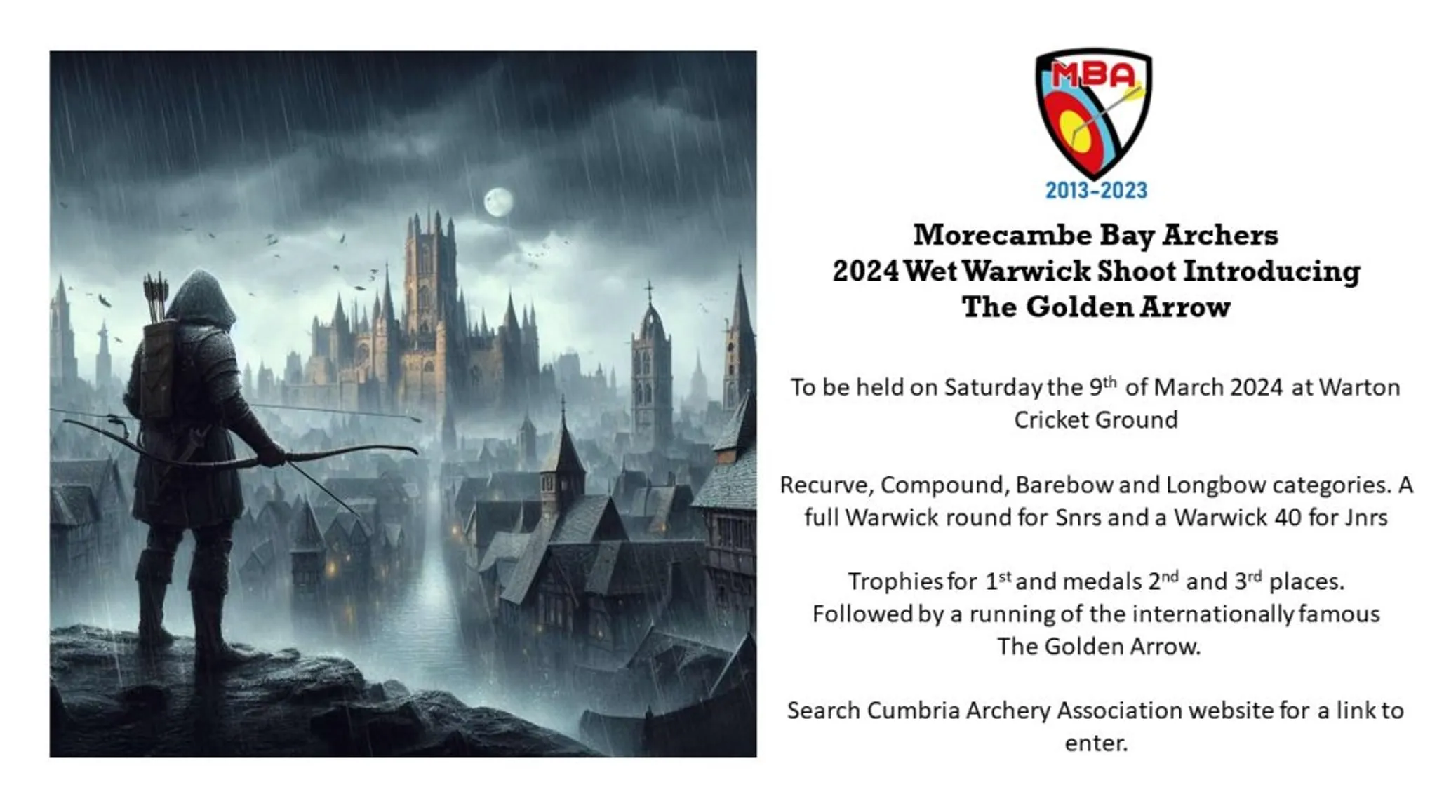 Wet Warwick Archery Beginners Course