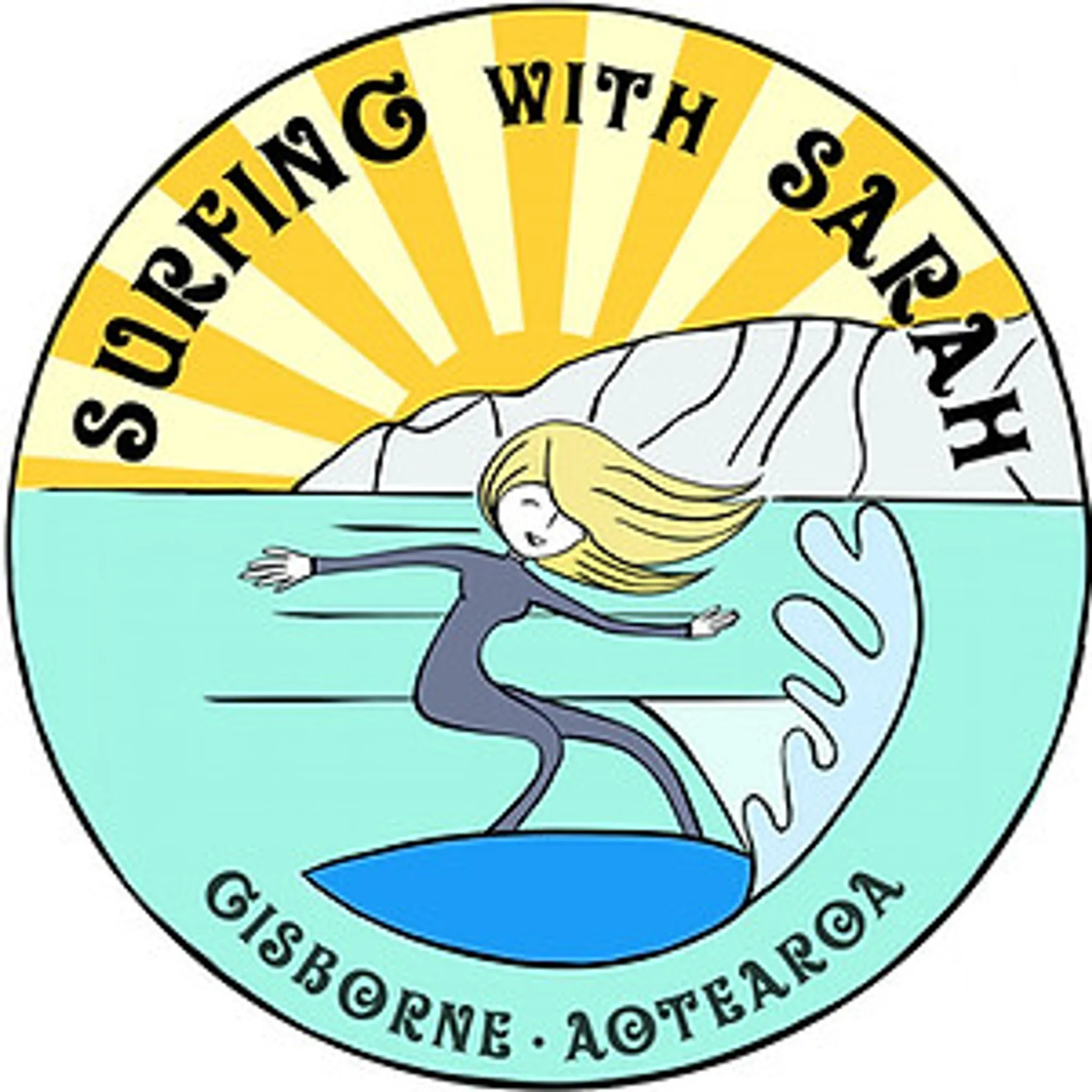 Surfing with Sarah Gisborne Surf Lessons