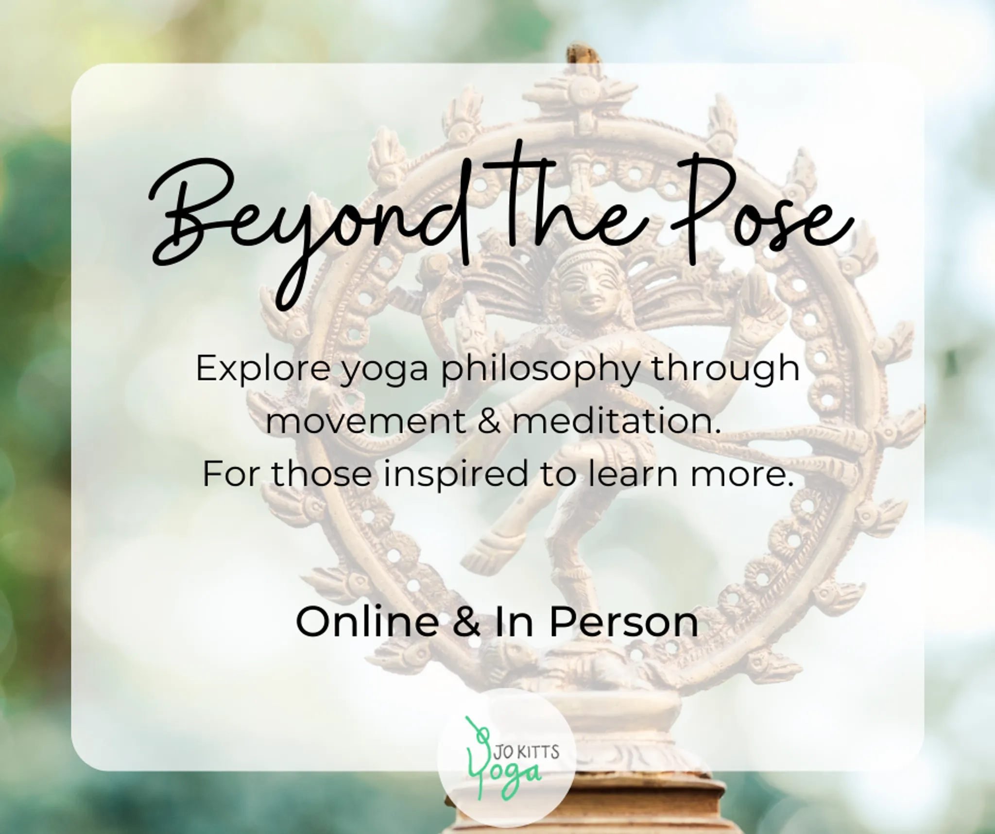 Beyond The Pose Easter Term, IN PERSON