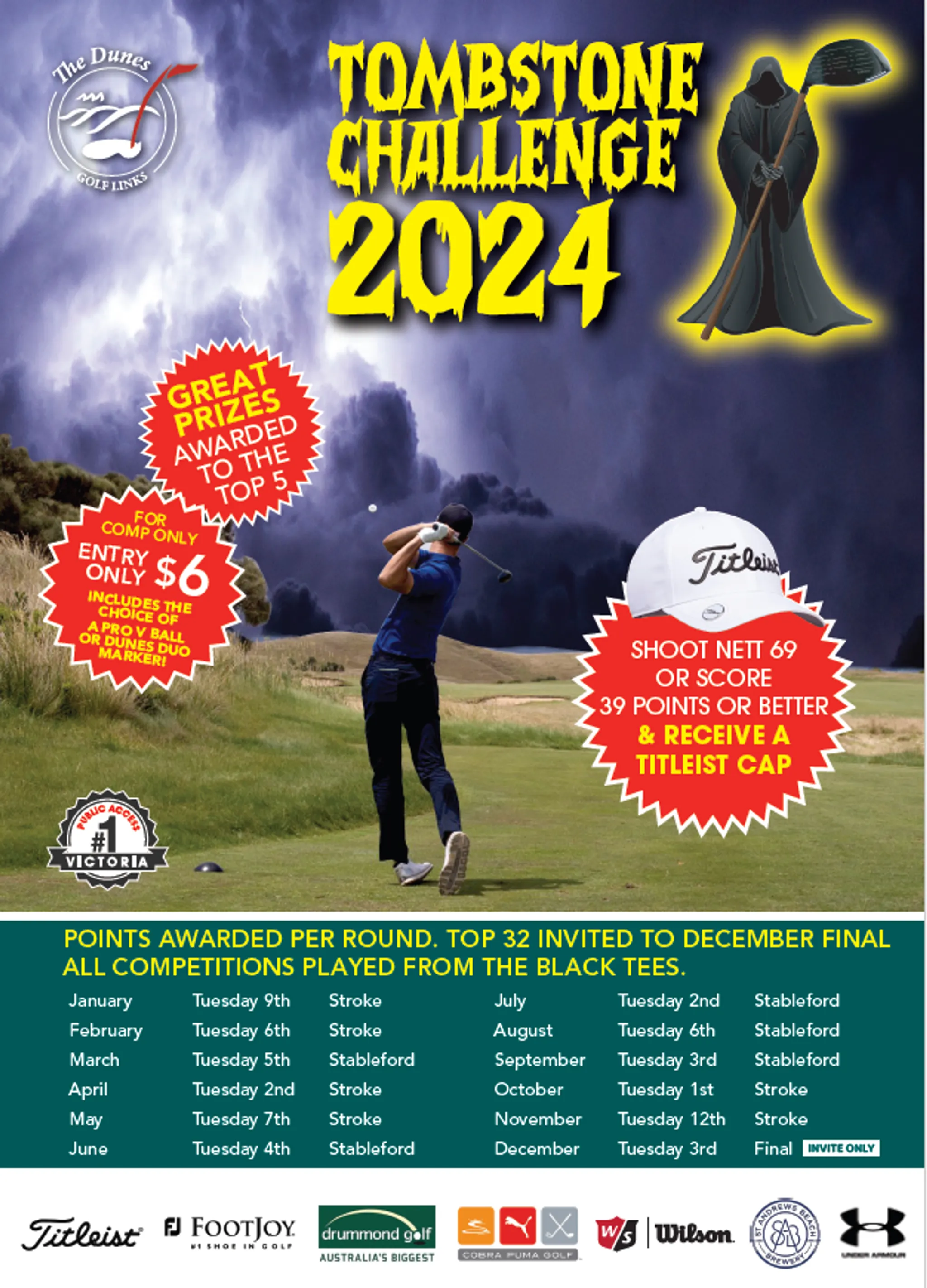 The Dunes Golf Links Tombstone Challenge