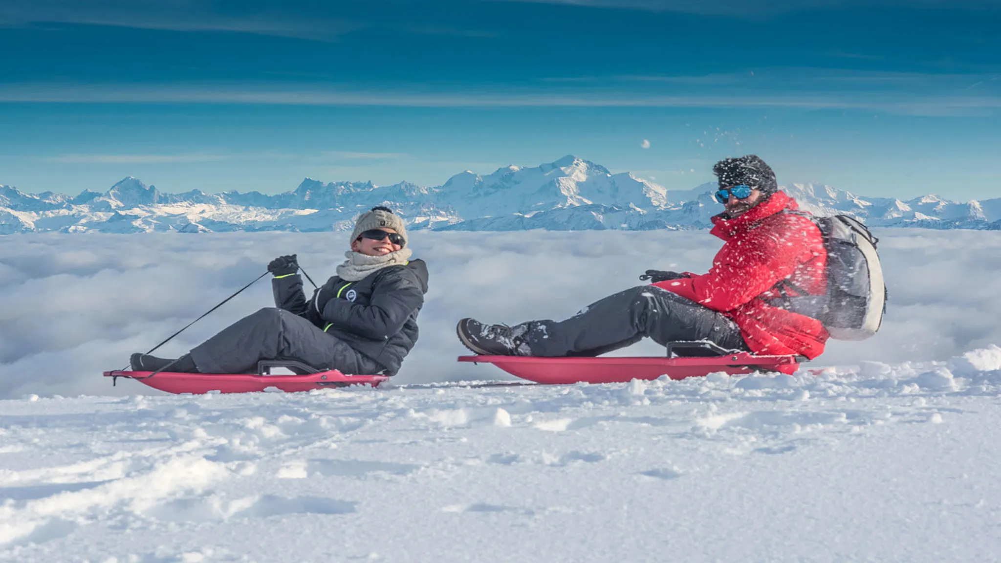 Descente en luge sur rails