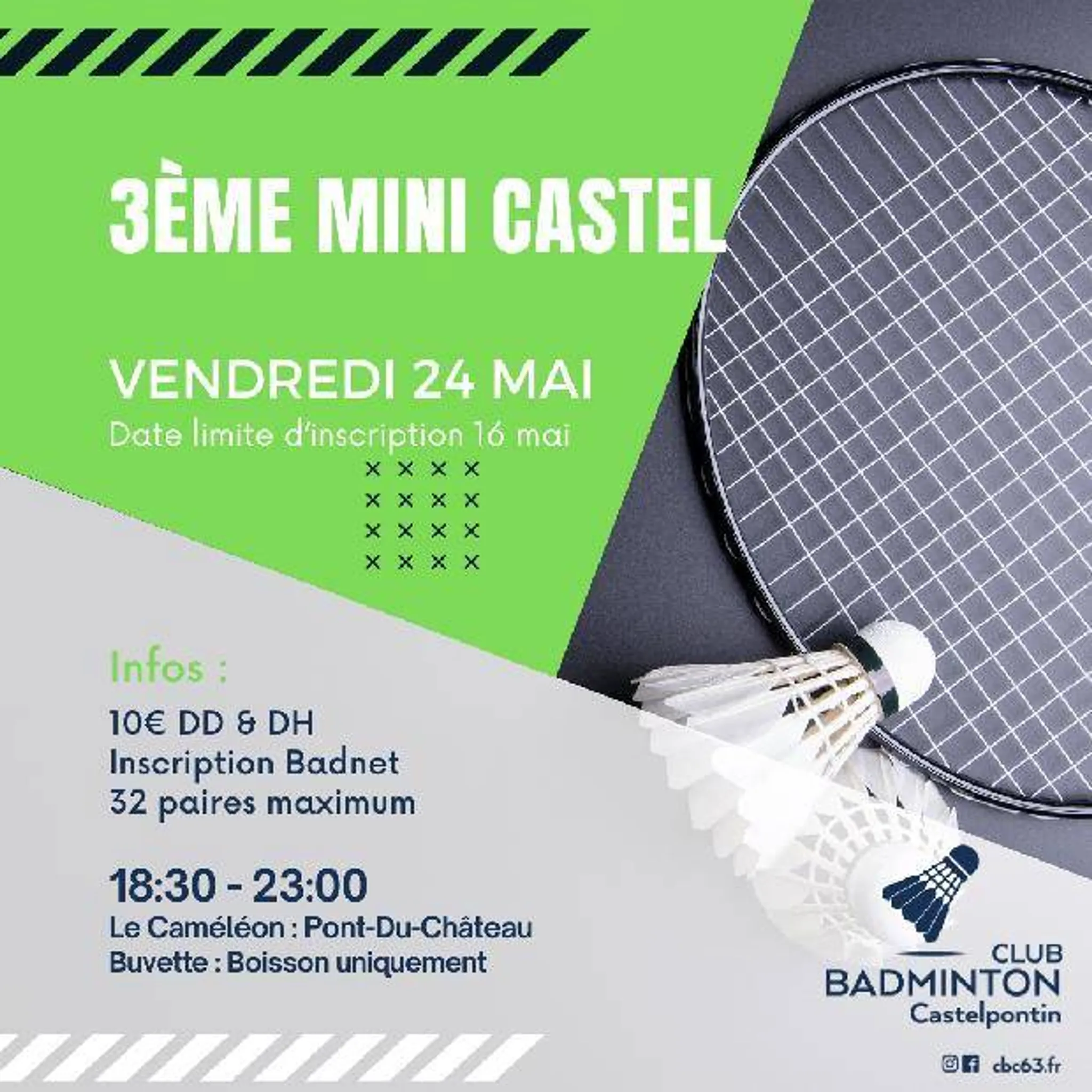 3ème Mini Castel - Tournoi de doubles hommes et dames