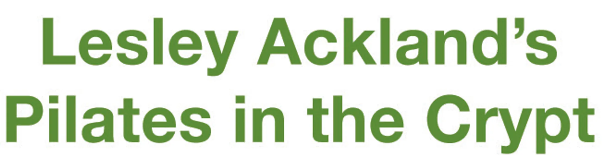 Lesley Ackland Pilates Studio