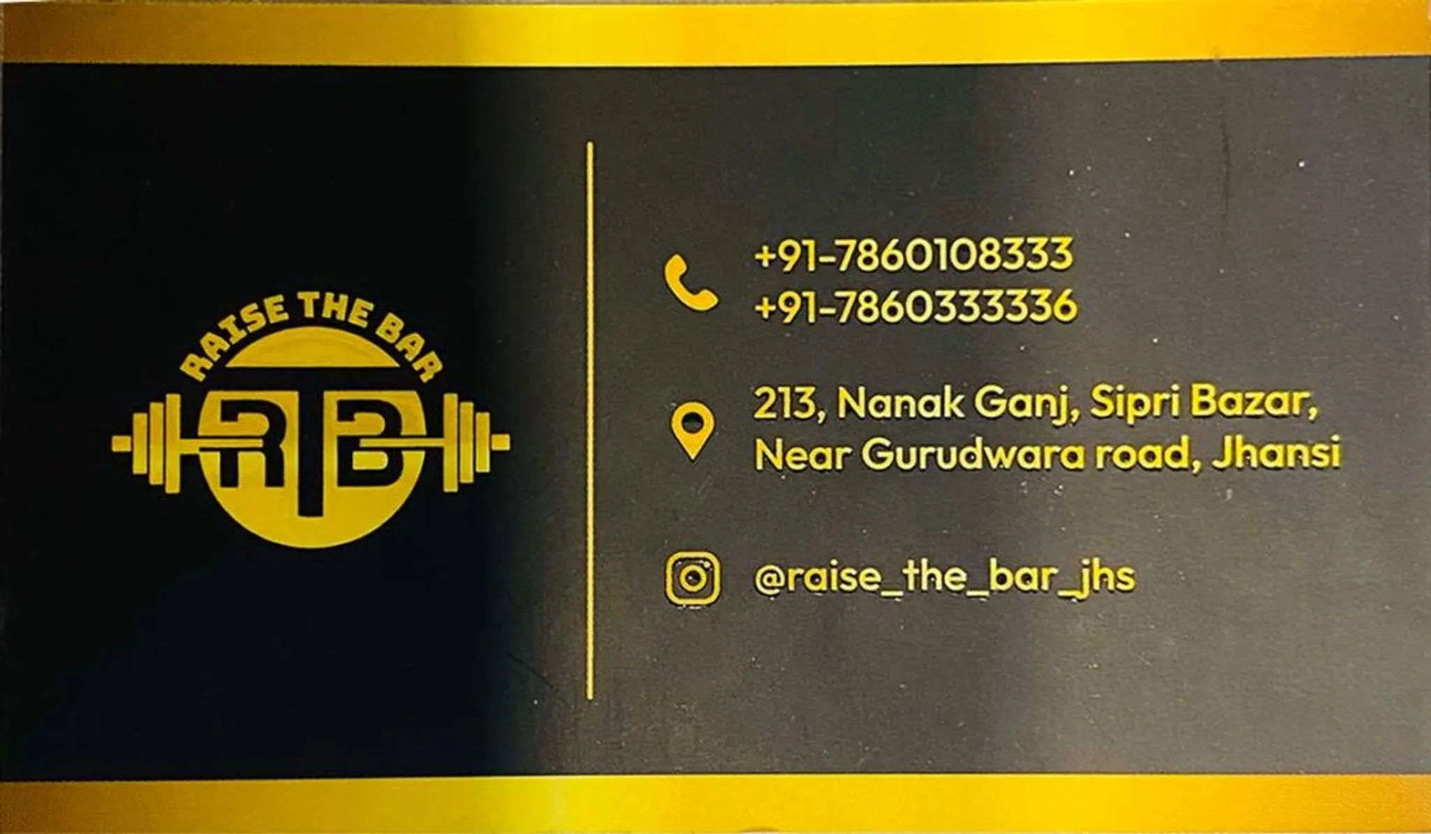 Raise The Bar Unisex Gym