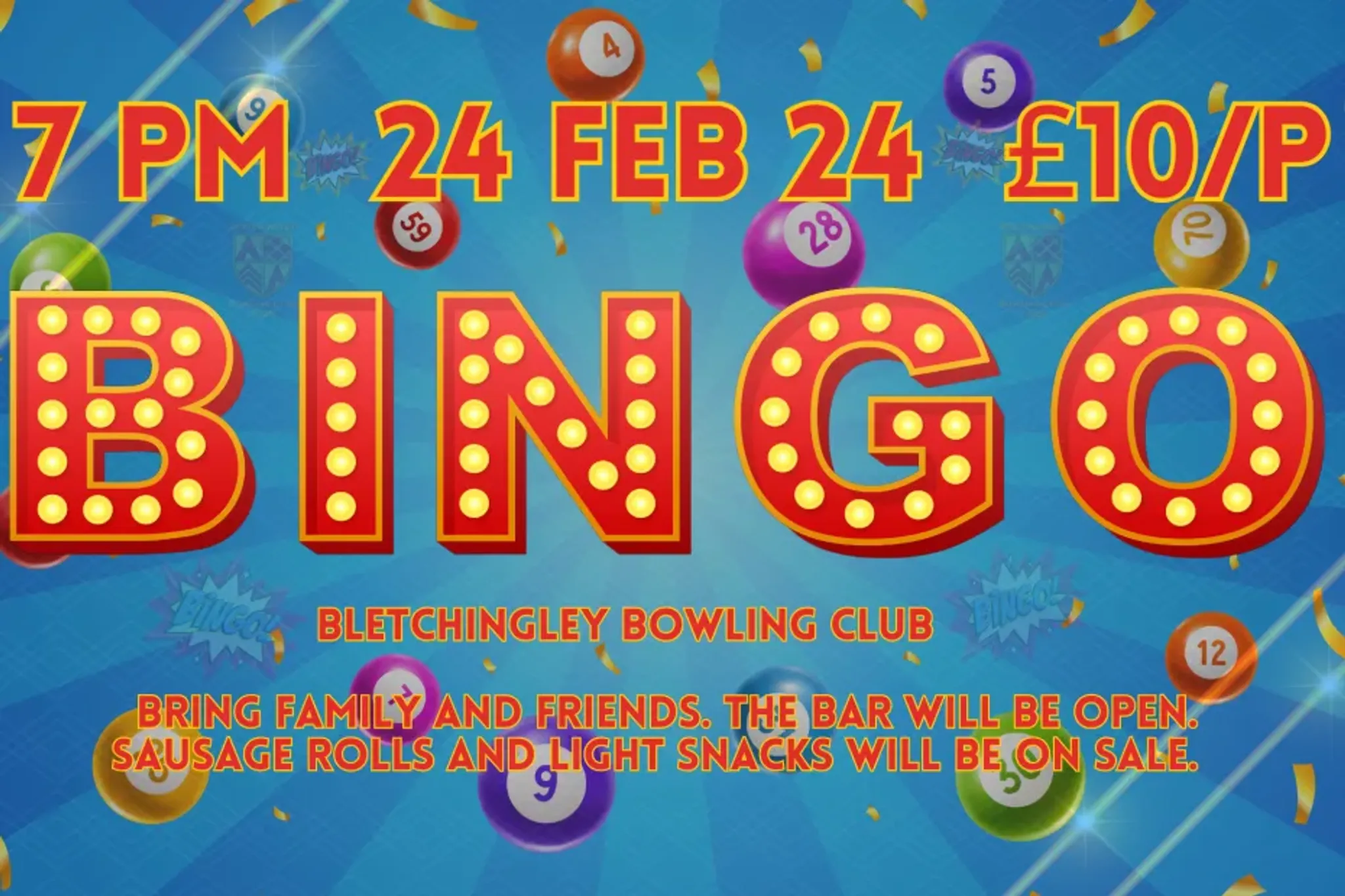 Bingo Evening at Bletchingley Bowling Club