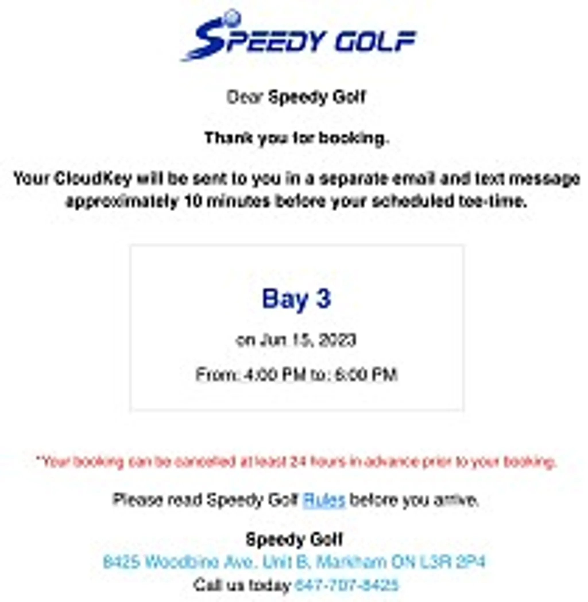 Speedy Golf
