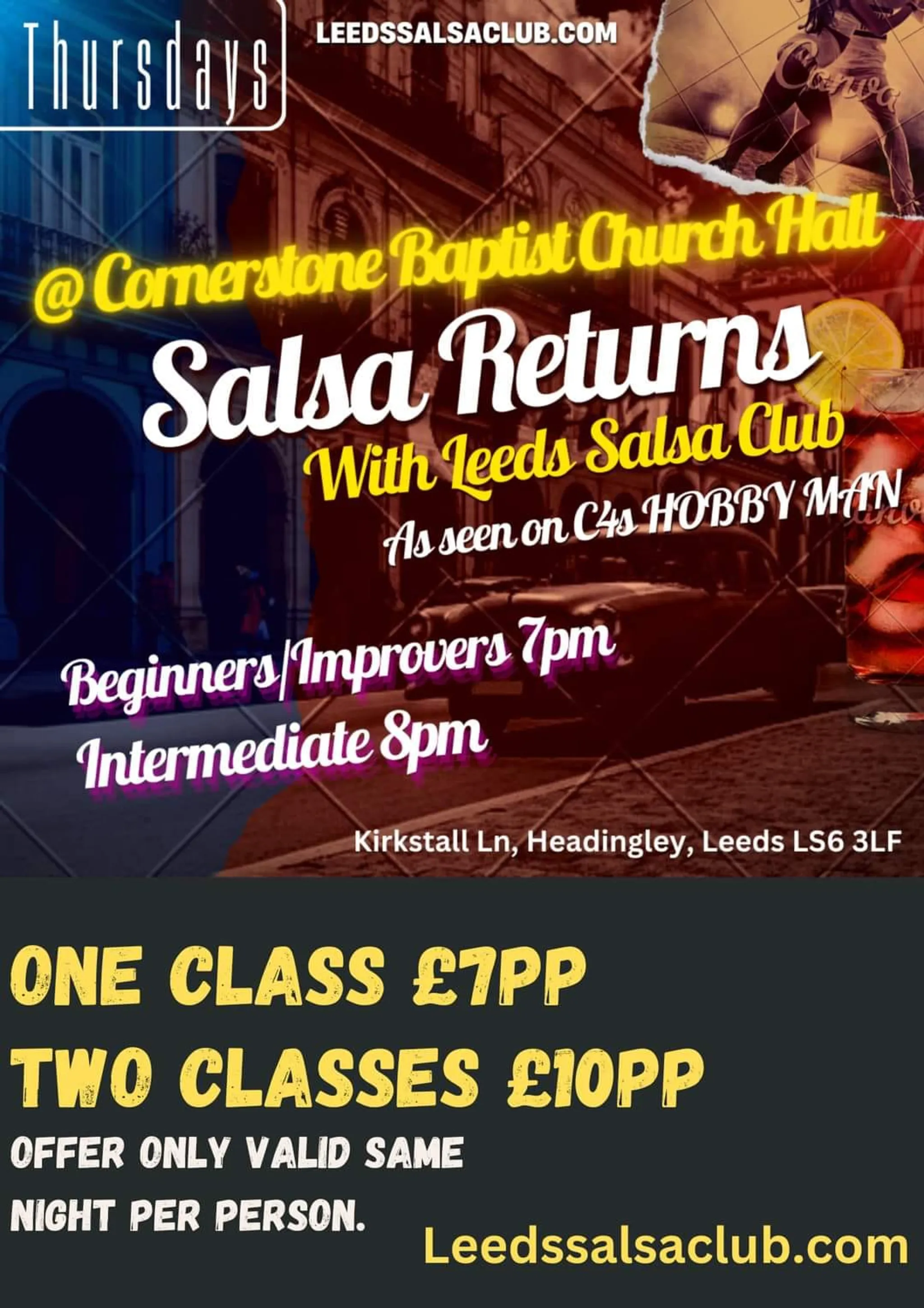 Salsa Classes at Cornerstone Baptist Church Hall