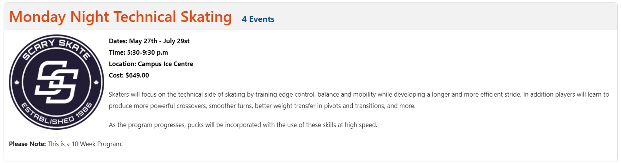 Monday Night Technical Skating