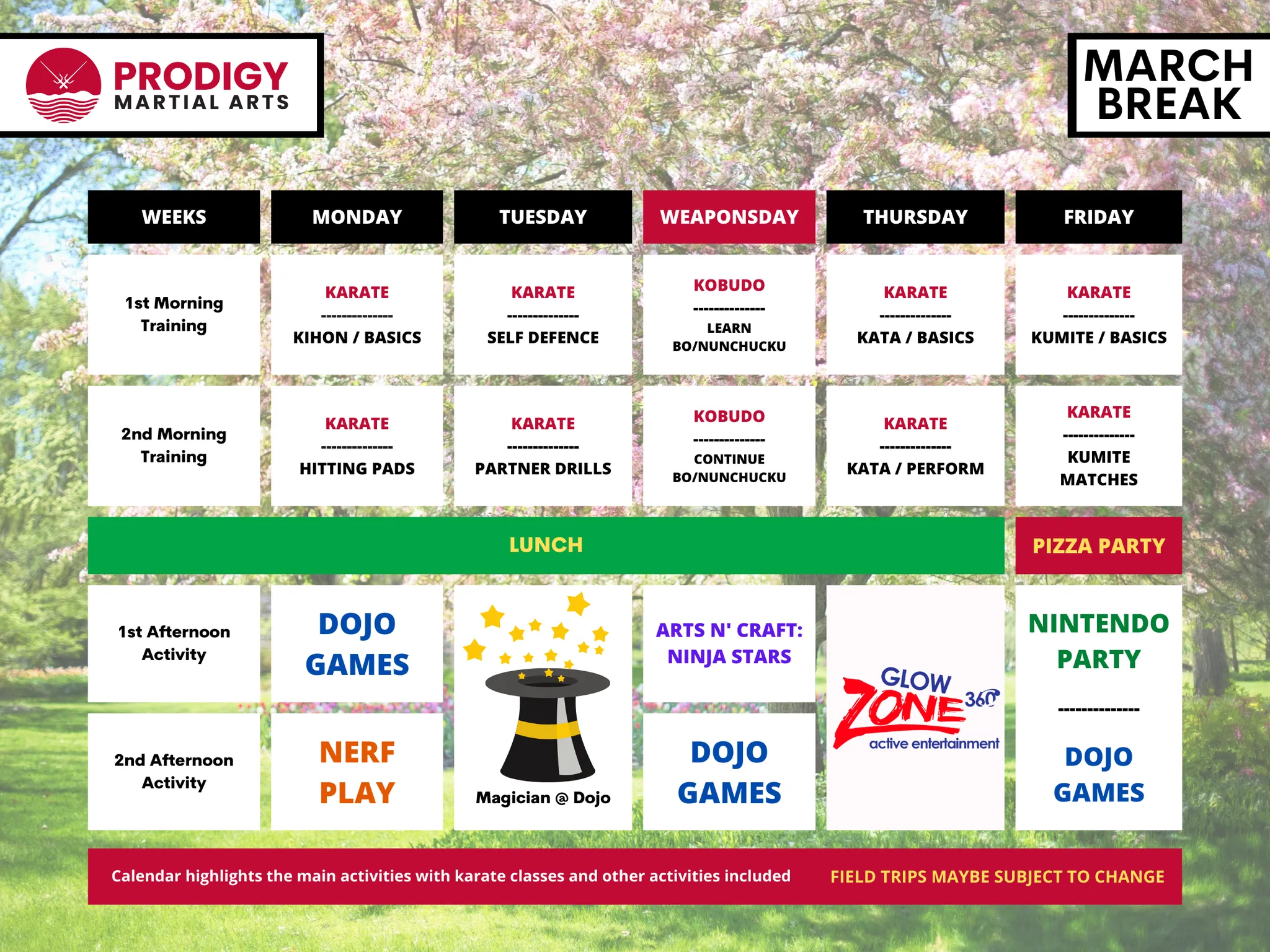 March Break Camp 2024 at Prodigy Martial Arts