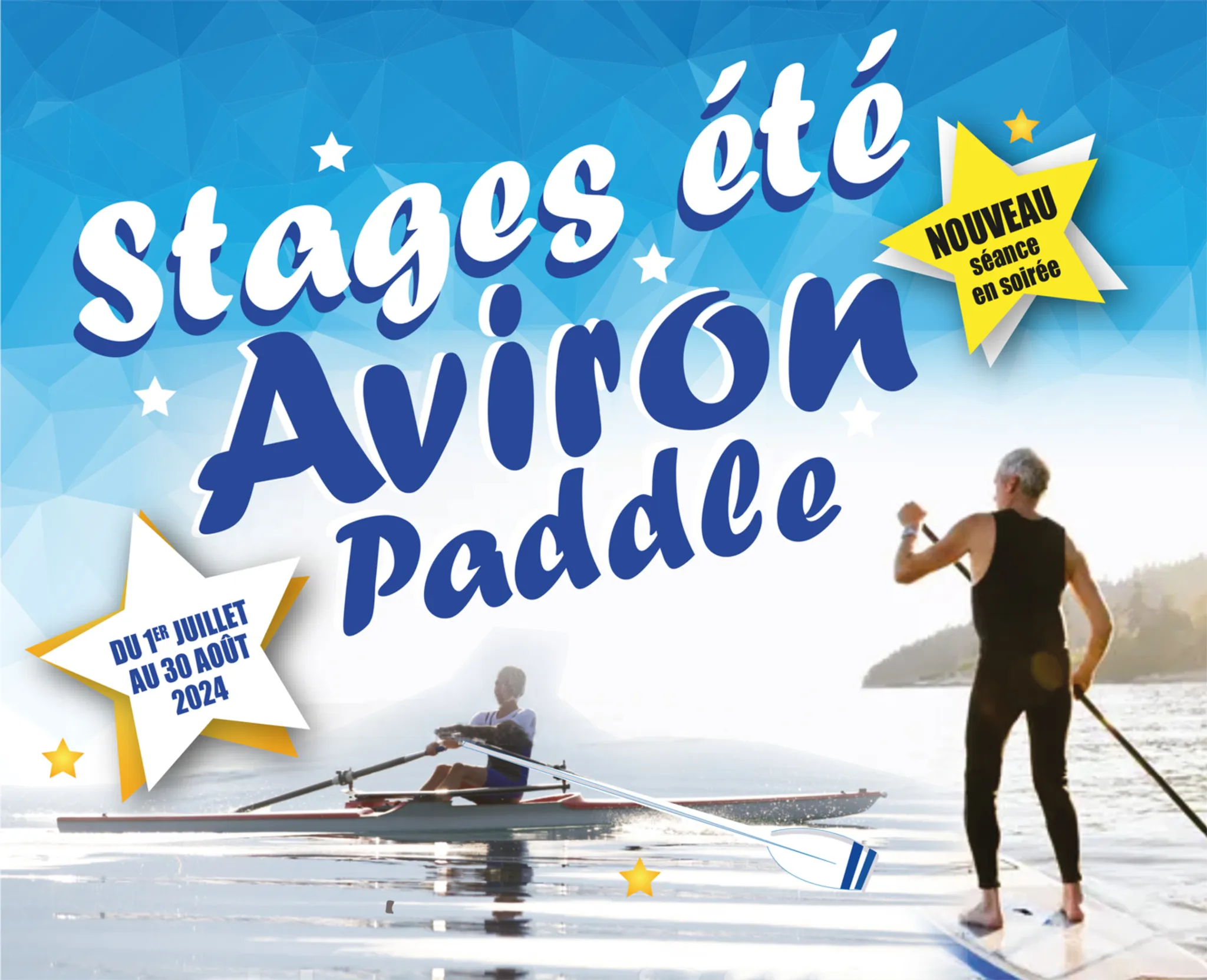 Stages été 2024 d'aviron et paddle sur la Marne