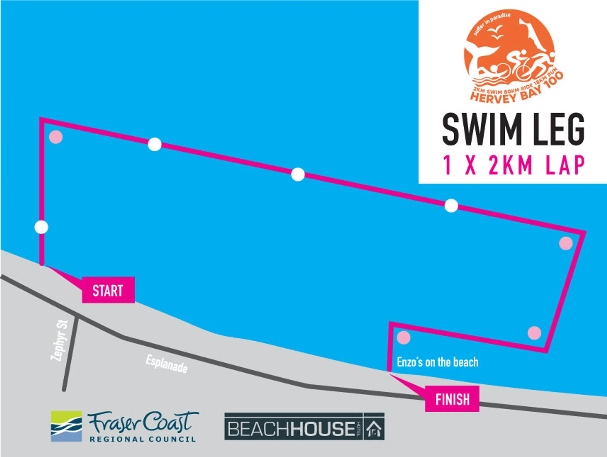 Barge2Beach 2km Swim & Hervey Bay 100 Triathlon