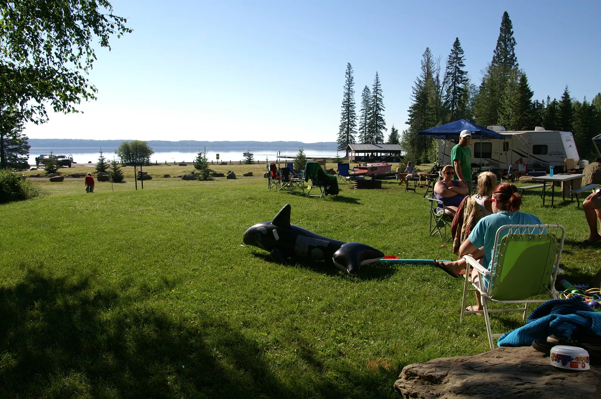Family Camping at Rocky Mountain House David Thompson Country