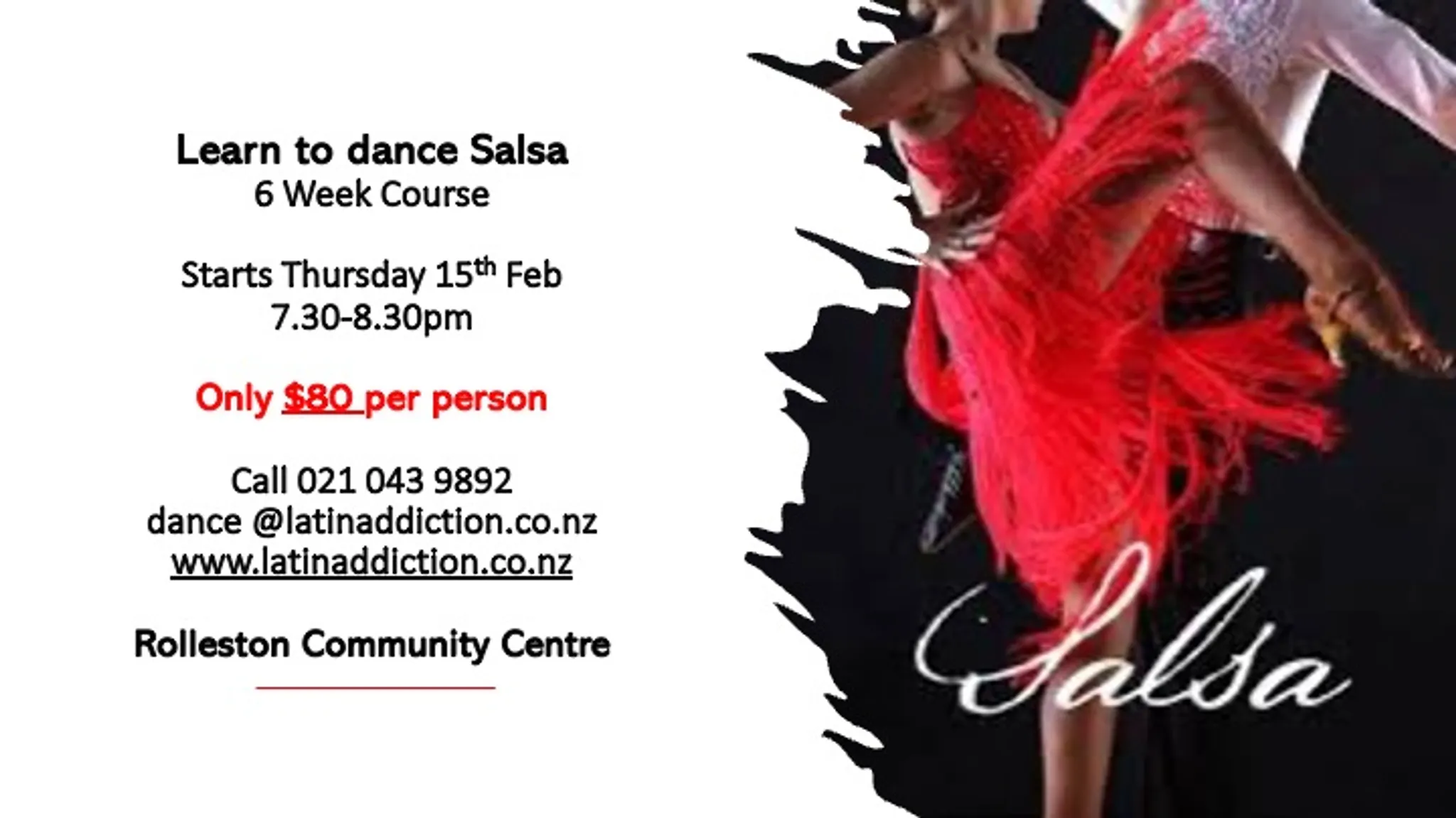Latin Dance Classes in Rolleston