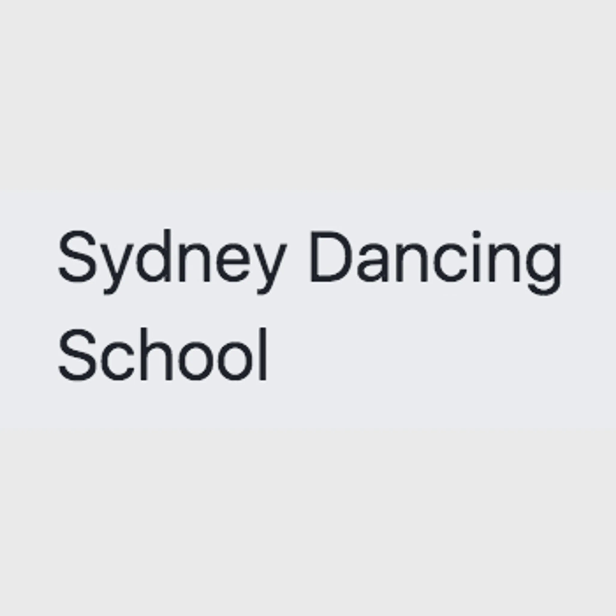 The Sydney Dancing School