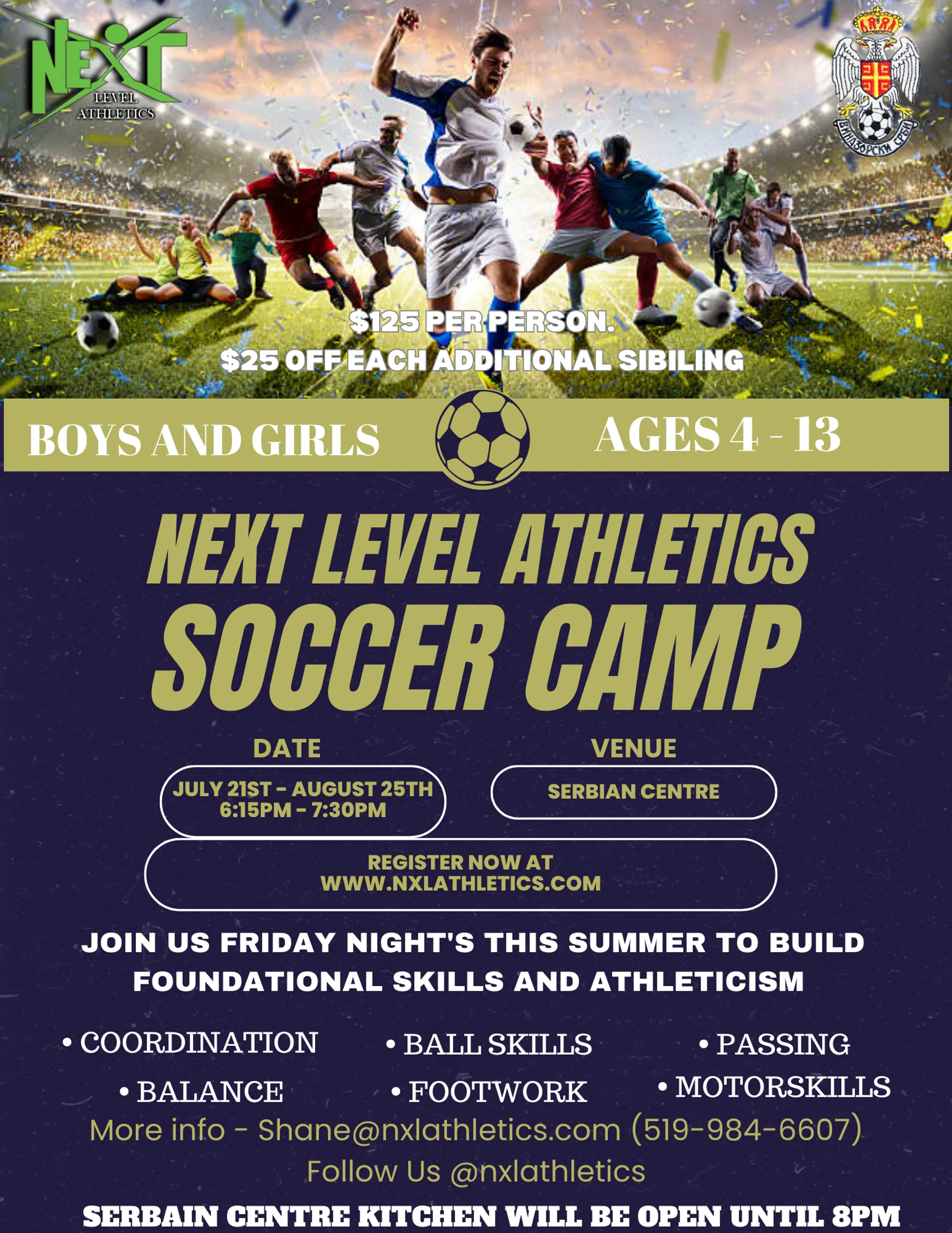 Next Level Athletics Soccer Camp