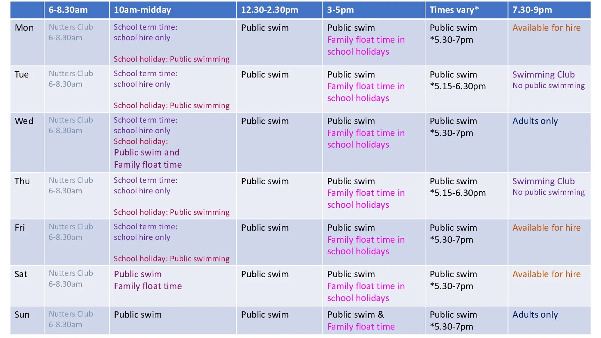 Topsham Outdoor Swimming Pool
