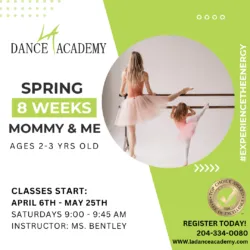 Mommy & Me Dance Ballet, Tap, & Jazz (Ages 2-3 years)
