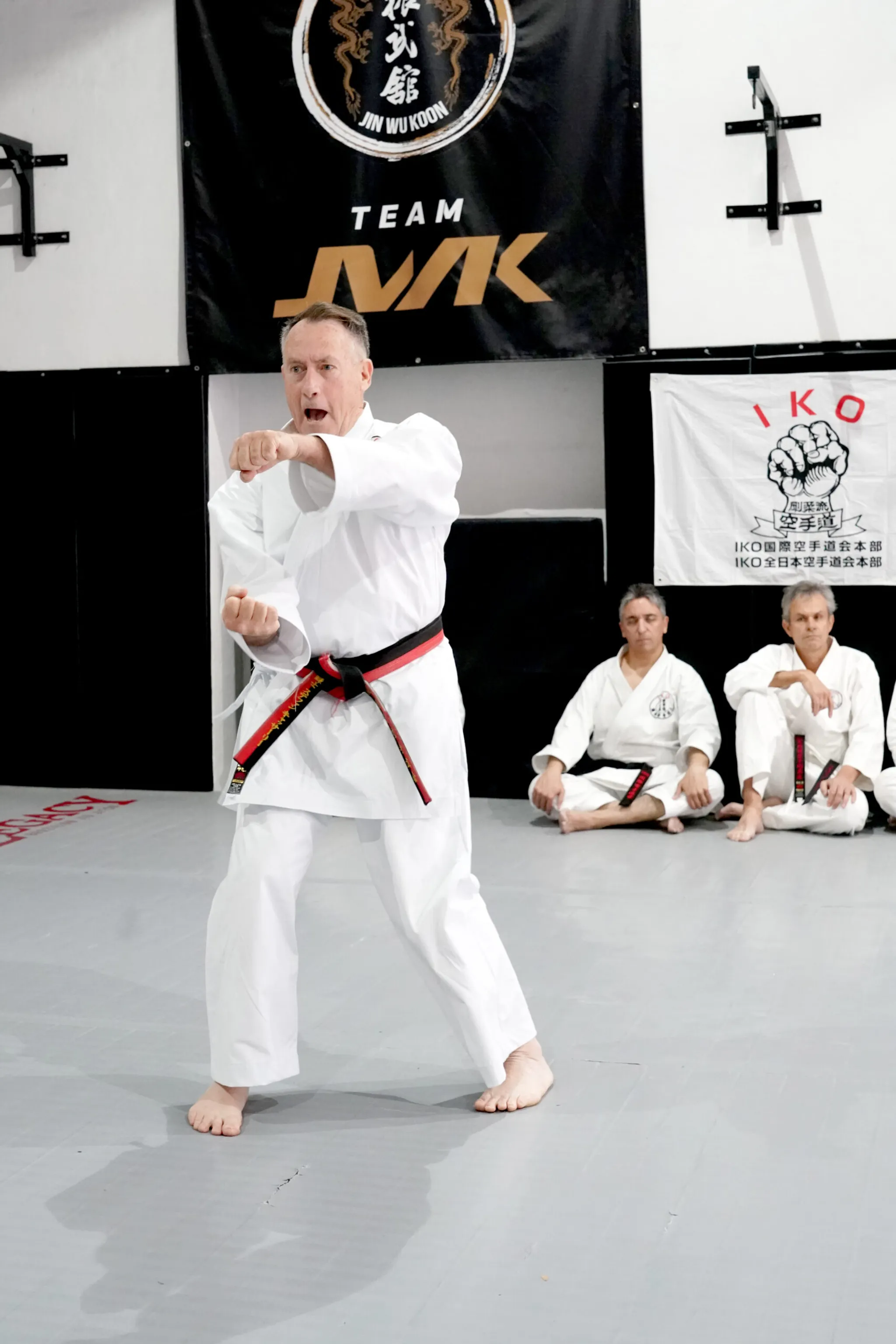 Karate training with Chief Instructor Alan Burdett