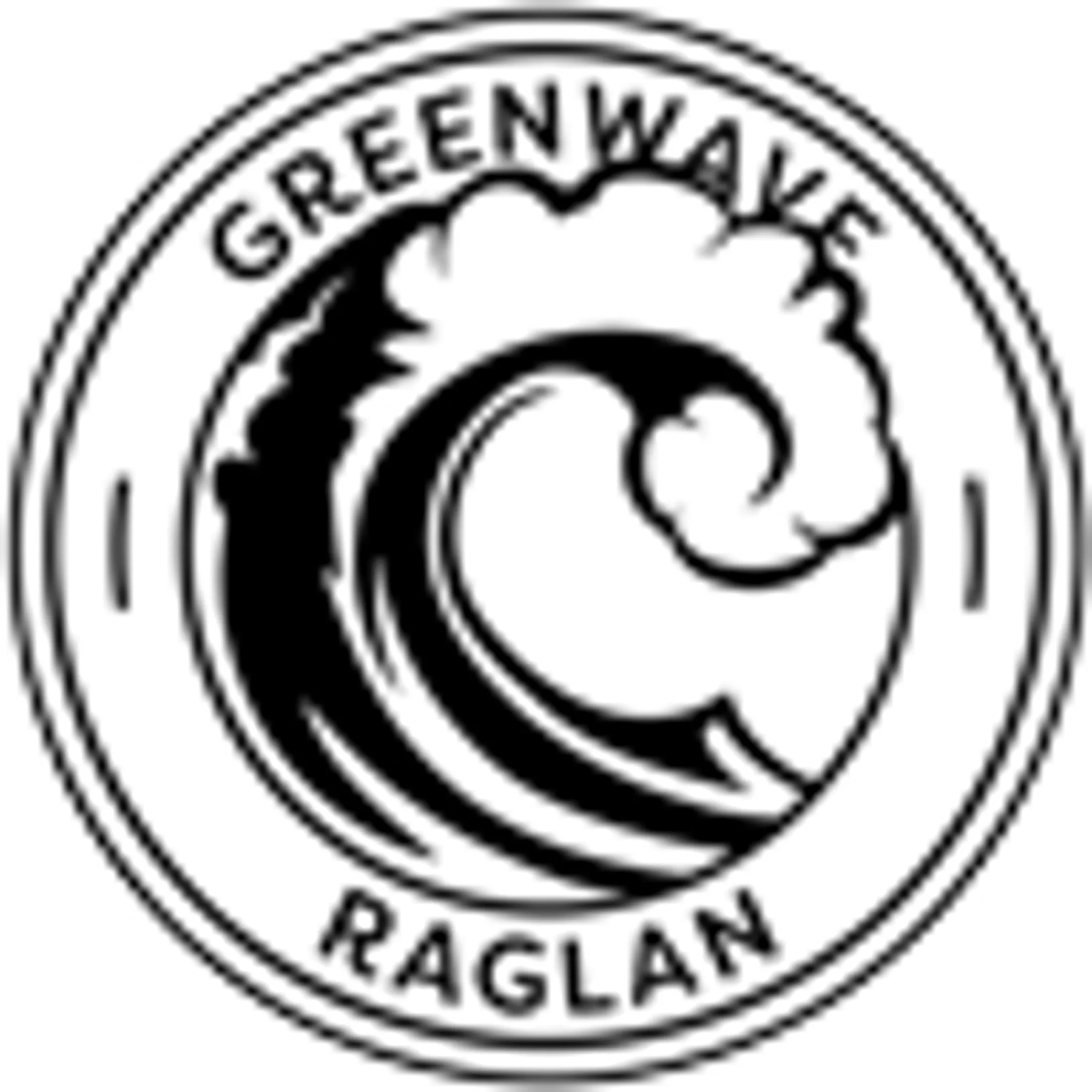 Green Wave Raglan - Surf Lessons