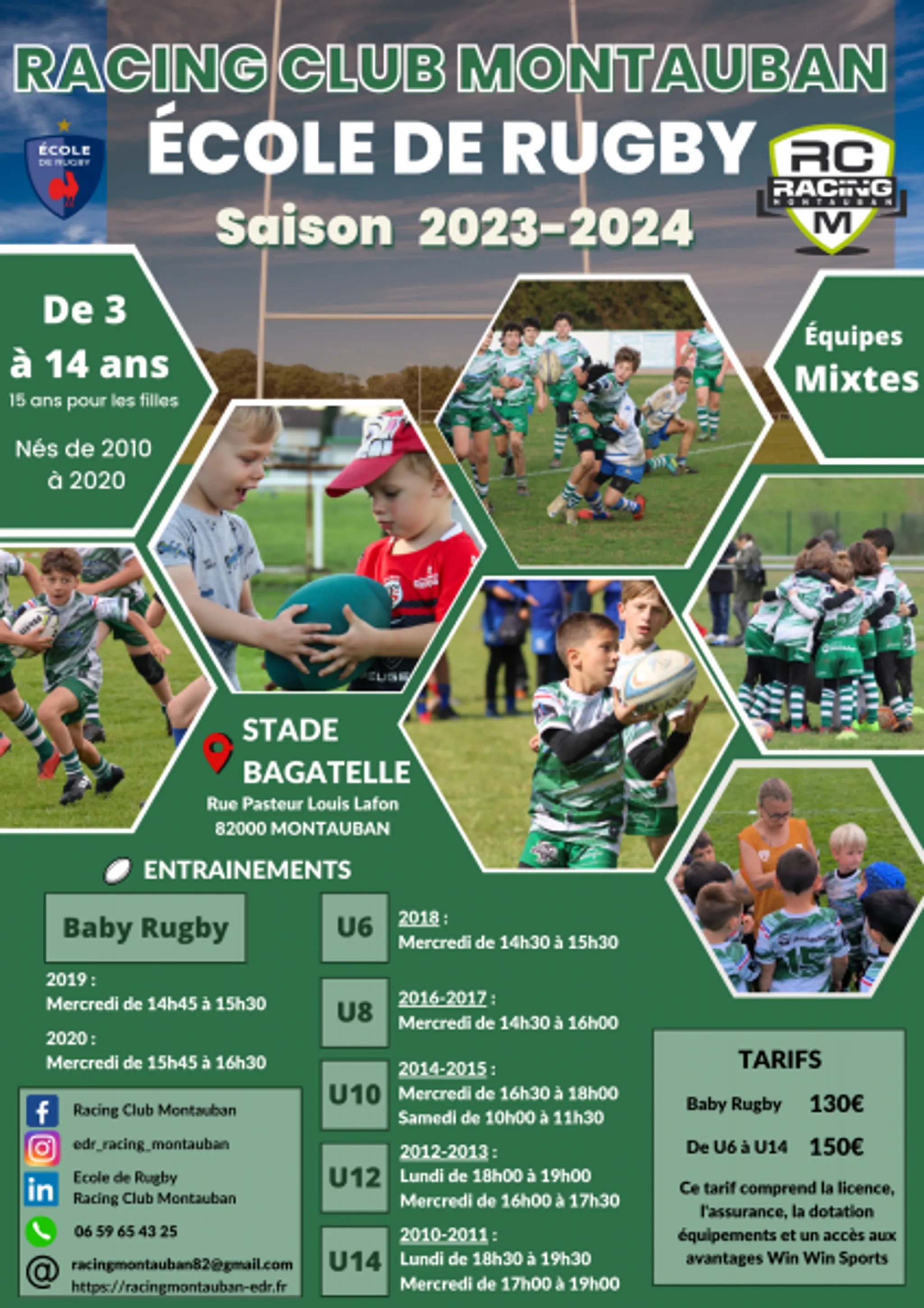 Entraînement de Rugby pour Enfants