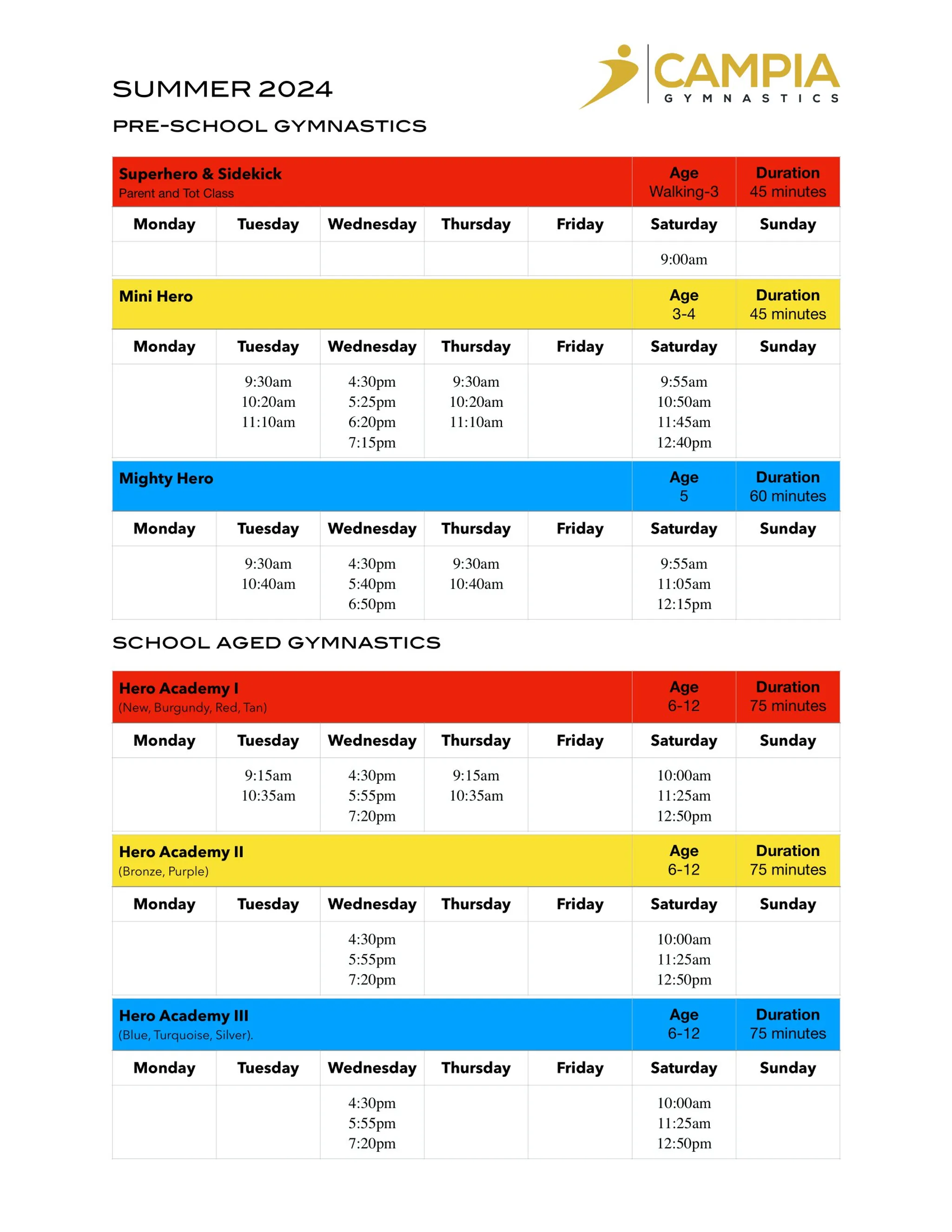 Superhero & Sidekick Class