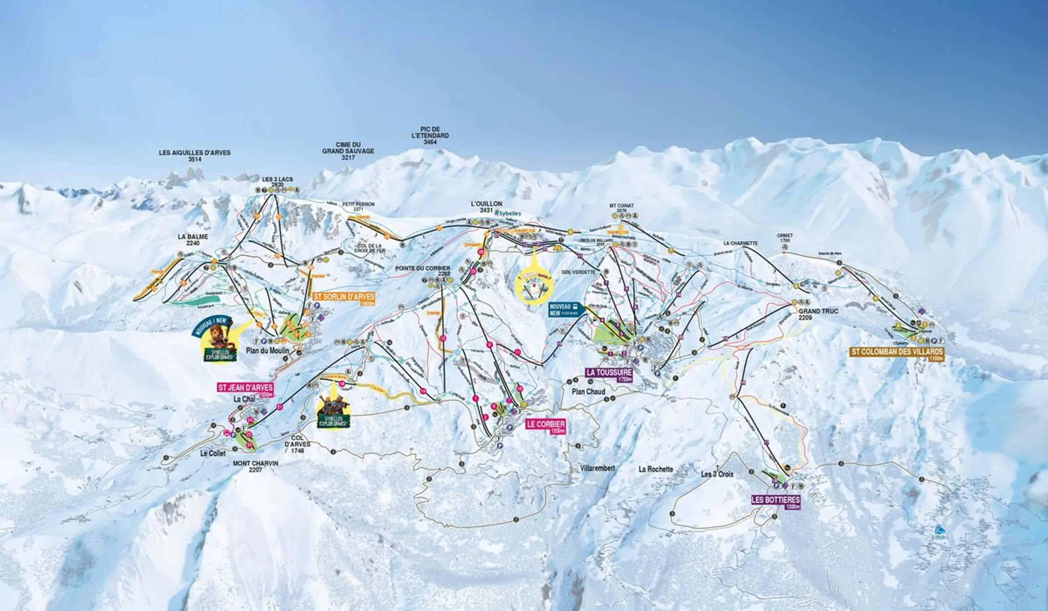 Cours collectifs de ski pour enfants de 5 à 12 ans au Corbier