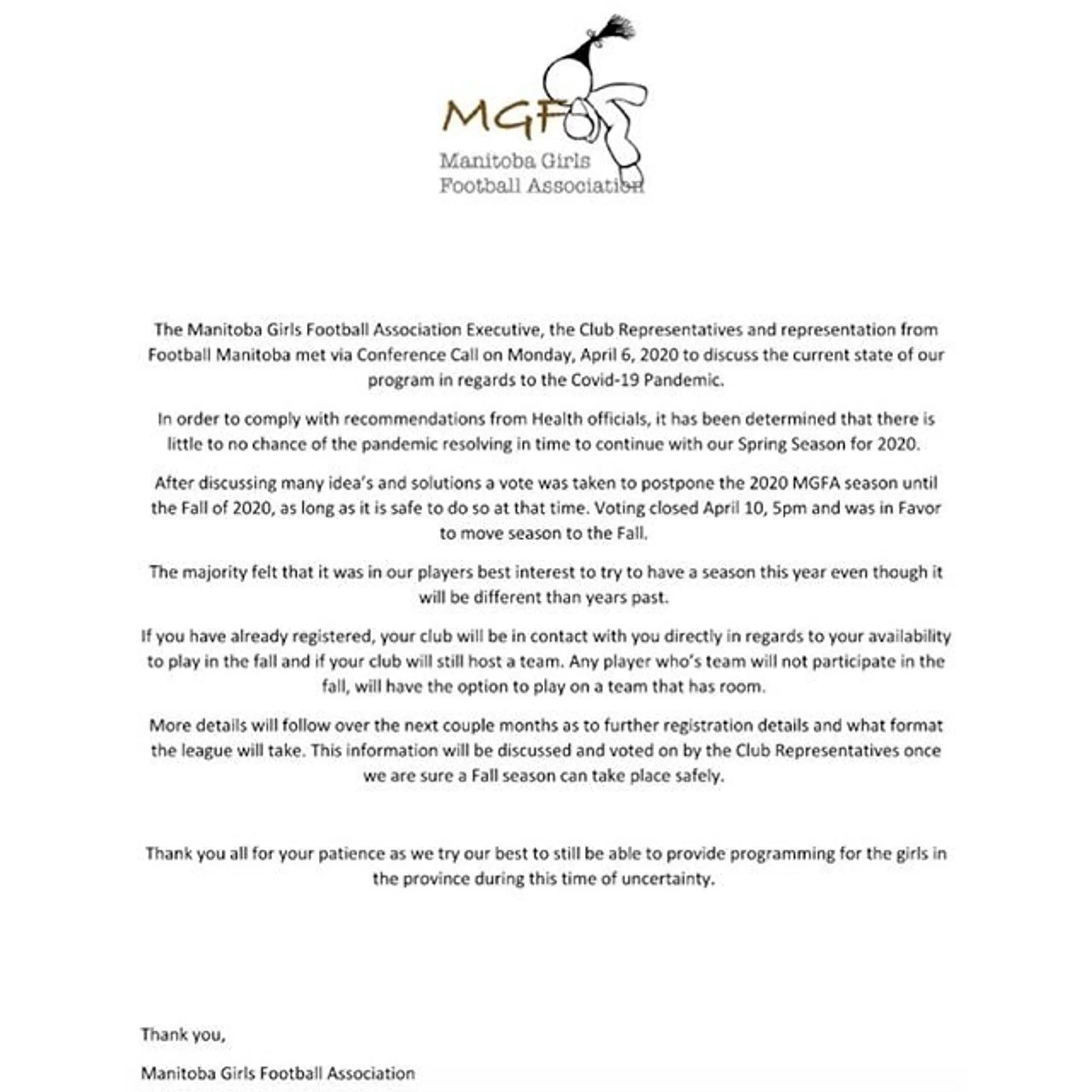 First Down Program Registration