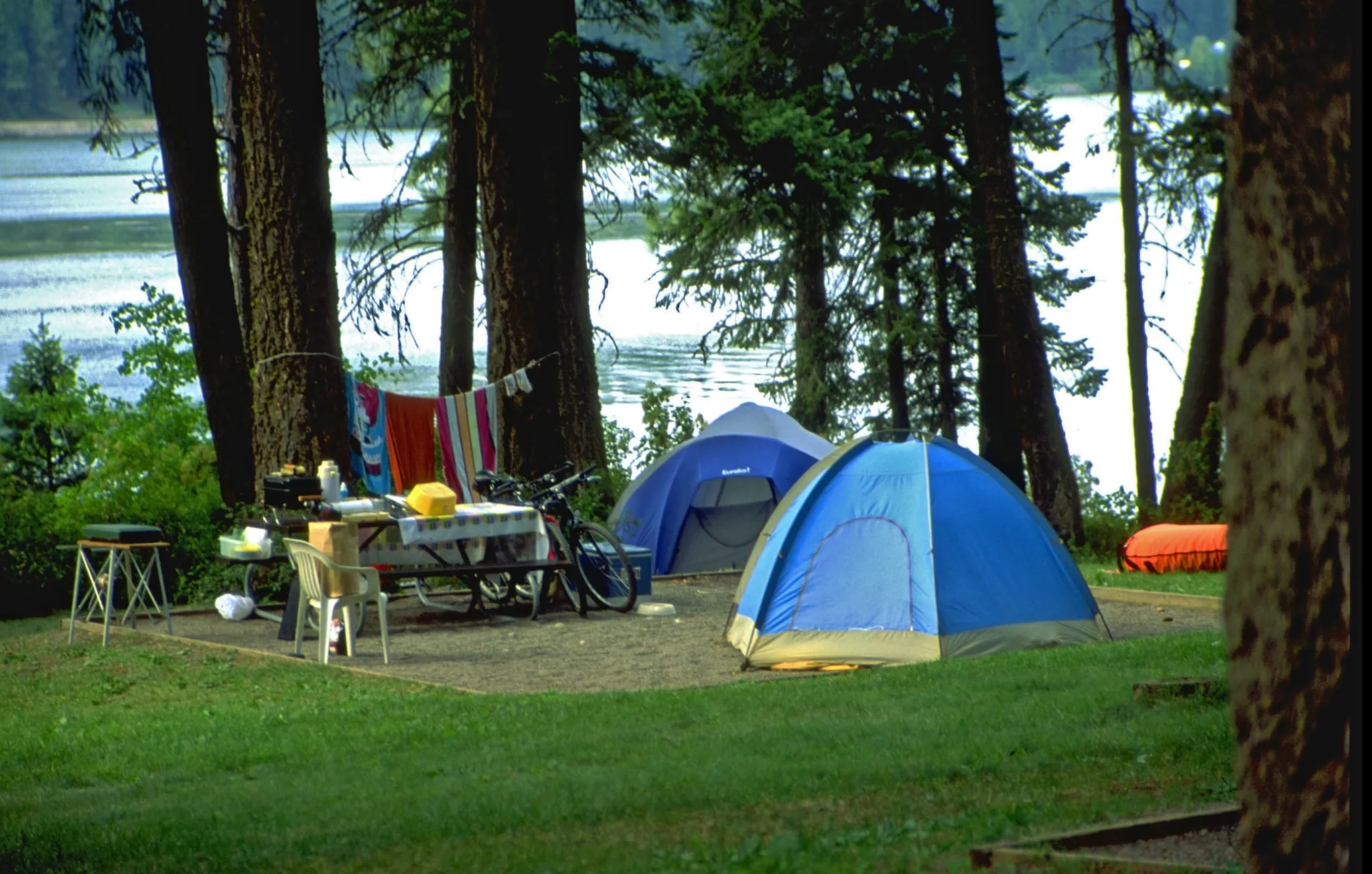 Family Camping at CowLake Campground, Rocky Mountain House