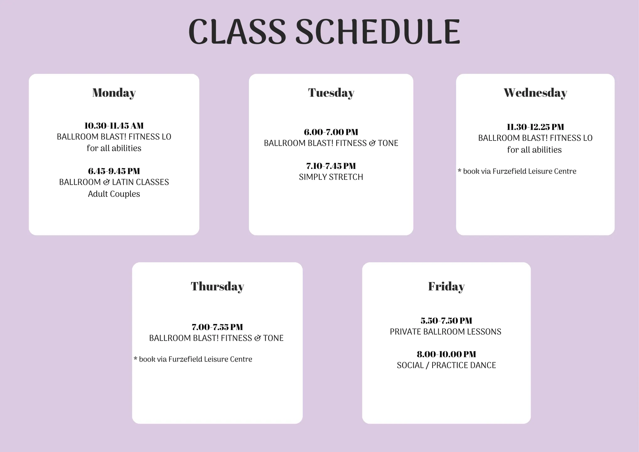 Fun & friendly adult Ballroom & Latin lessons and Dance Fitness classes